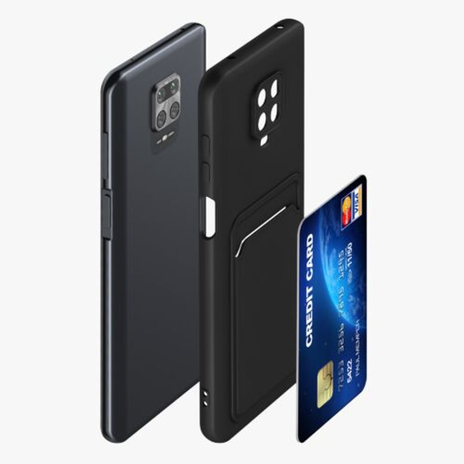 Husa pentru Xiaomi Redmi Note 9S/Redmi Note 9 Pro/Redmi Note 9 Pro Max, Silicon, Negru, 56948.47, Kwmobile fotografia produsului View 7 L