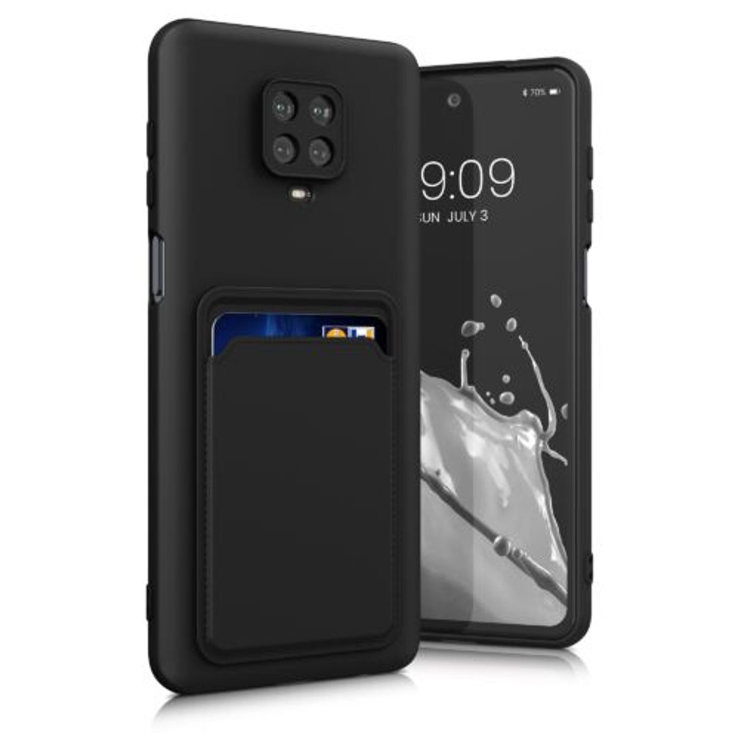 Husa pentru Xiaomi Redmi Note 9S/Redmi Note 9 Pro/Redmi Note 9 Pro Max, Silicon, Negru, 56948.47, Kwmobile fotografia produsului View 2 L
