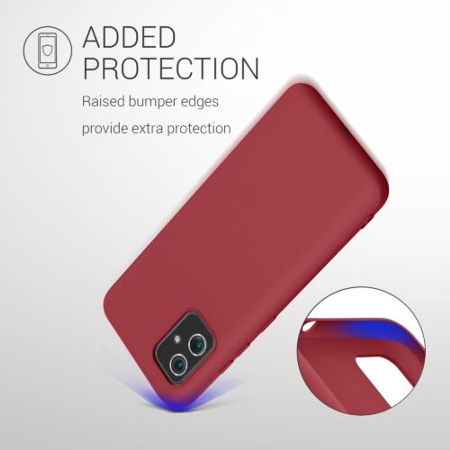Husa pentru Asus Zenfone 8, Silicon, Rosu, 55257.09, Kwmobile fotografia produsului View 9 L