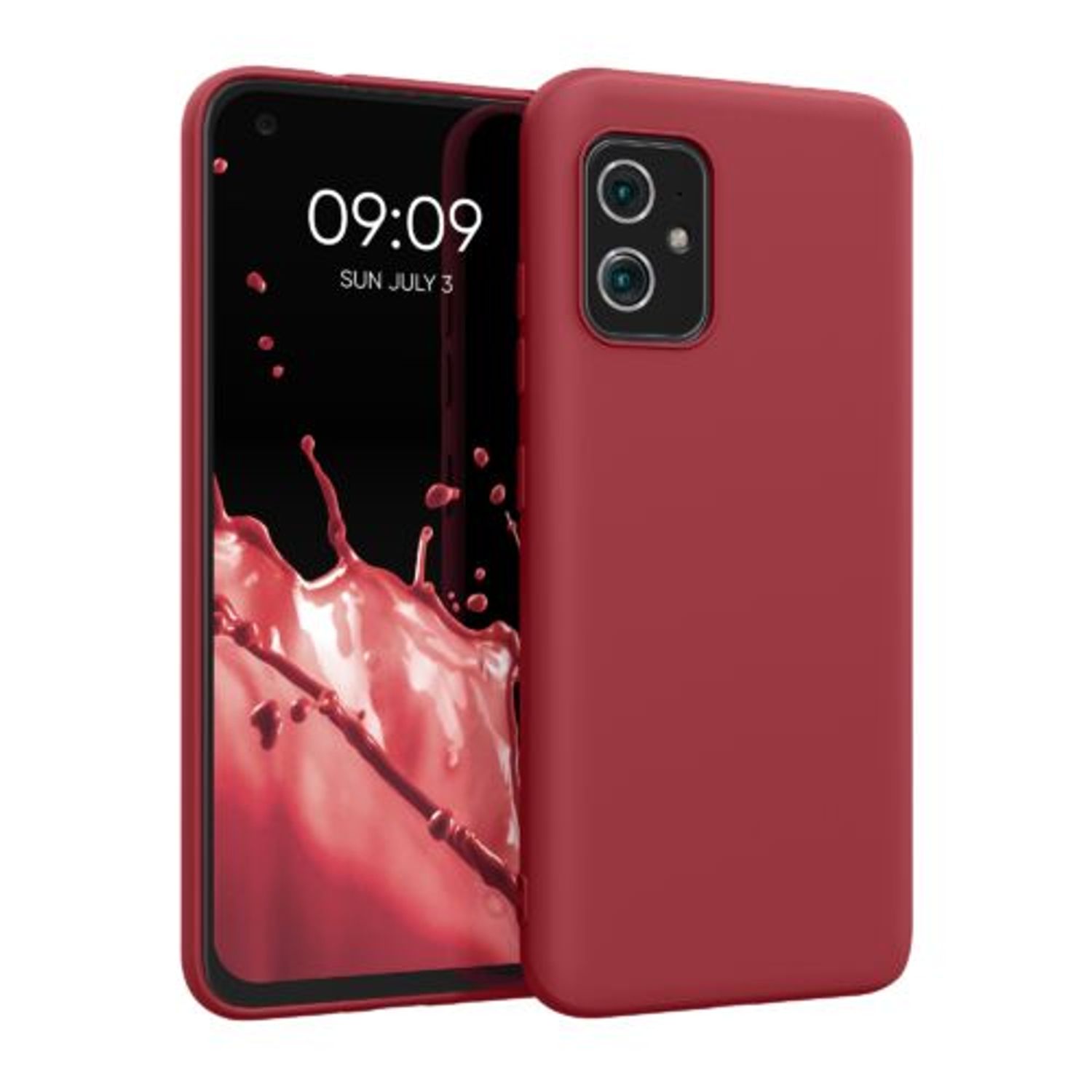 Husa pentru Asus Zenfone 8, Silicon, Rosu, 55257.09, Kwmobile fotografia produsului