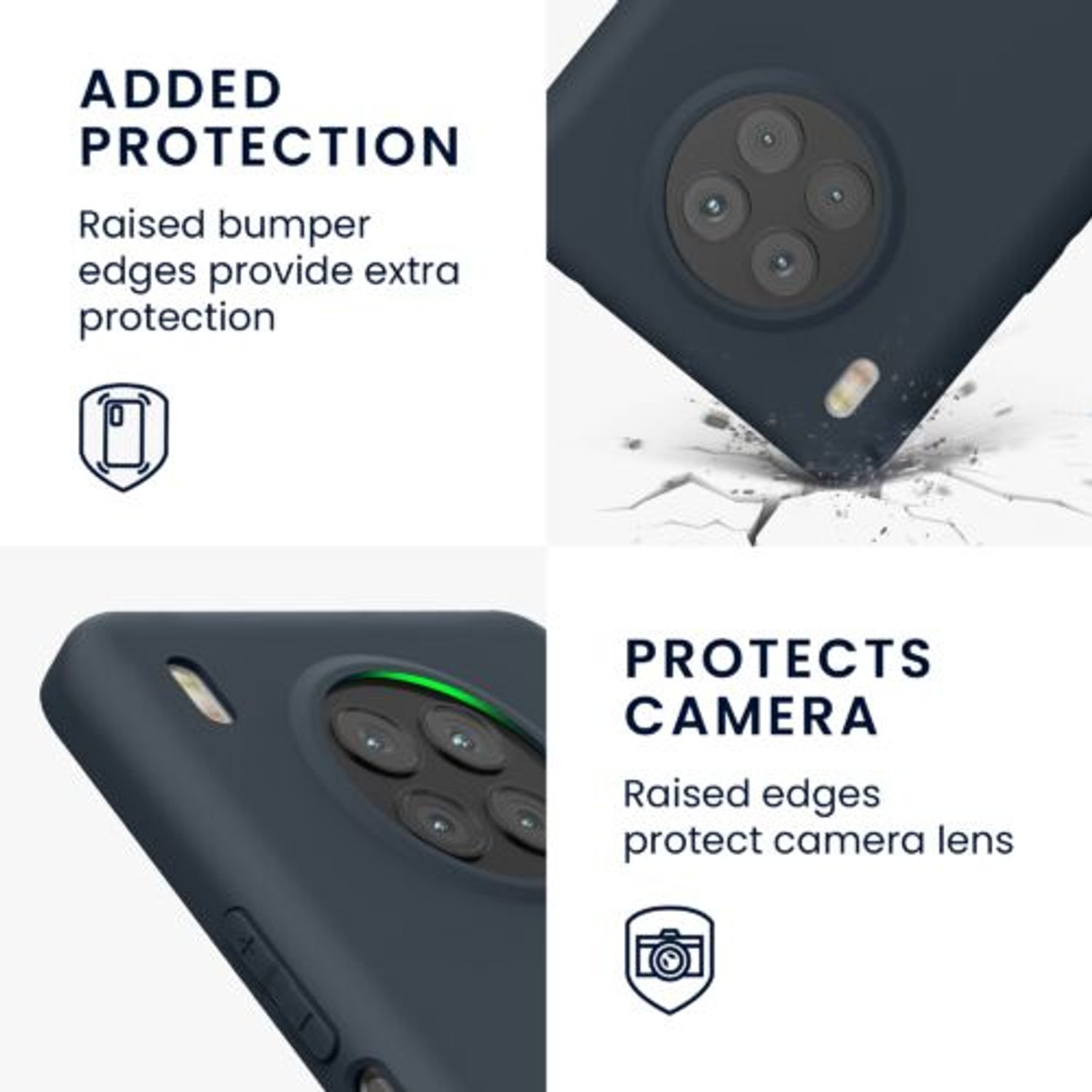 Husa Kwmobile pentru Honor 50 Lite, Silicon, Gri, 57025.186 fotografia produsului View 3 L