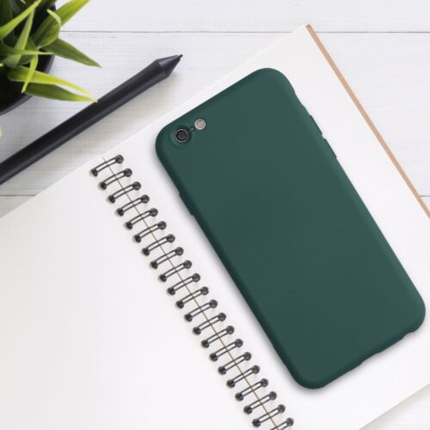 Husa pentru Apple iPhone 6/iPhone 6s, Silicon, Verde, 49980.169 fotografia produsului View 9 L