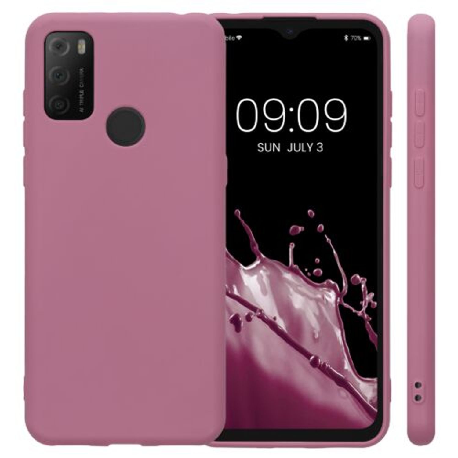 Husa Kwmobile pentru Alcatel 1S (2021), Silicon, Violet, 54466.167 fotografia produsului