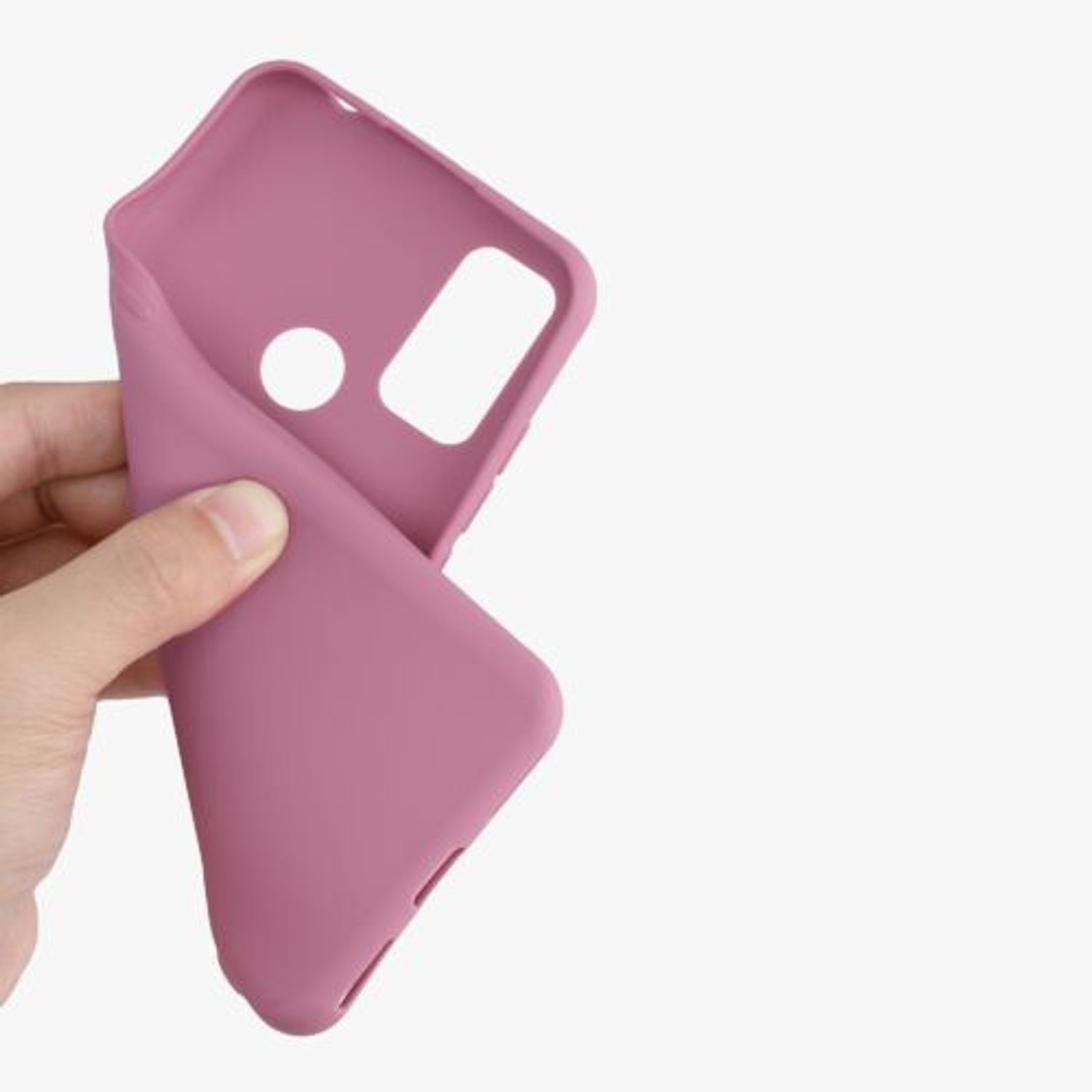 Husa Kwmobile pentru Alcatel 1S (2021), Silicon, Violet, 54466.167 fotografia produsului View 6 L