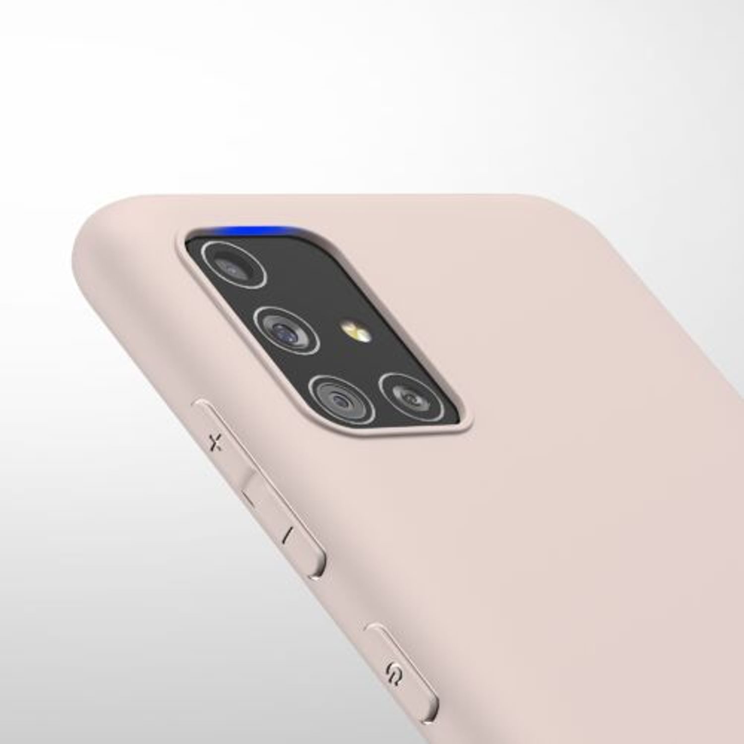 Husa Kwmobile pentru Samsung Galaxy A51, Silicon, Crem, 51196.225 fotografia produsului View 8 L