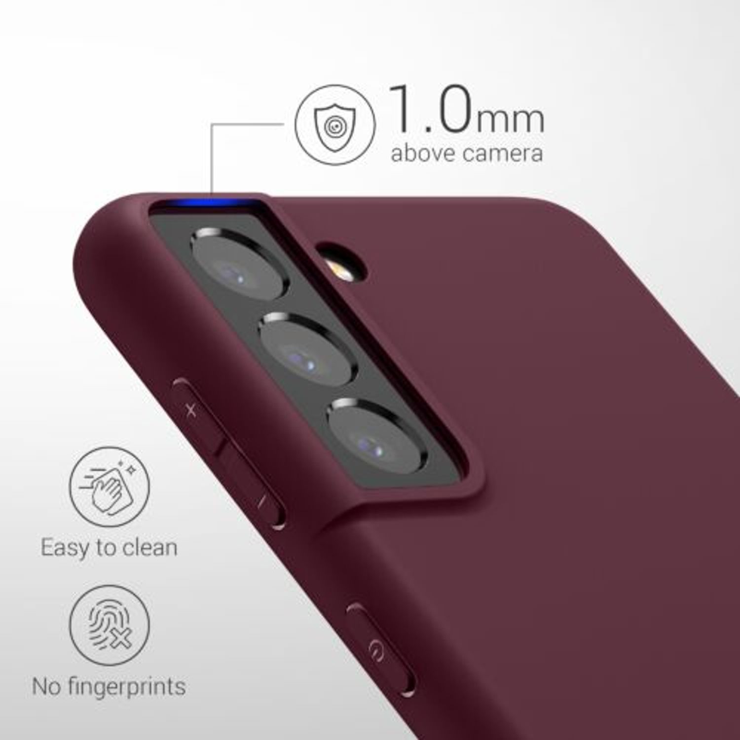 Husa Kwmobile pentru Samsung Galaxy S21, Silicon, Violet, 54055.190 fotografia produsului View 3 L