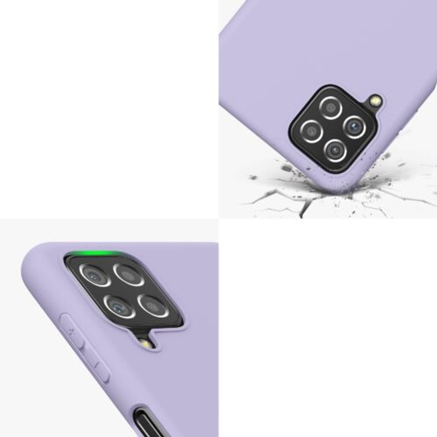 Husa Kwmobile pentru Samsung Galaxy A22, Silicon, Mov, 55493.108 fotografia produsului View 7 L