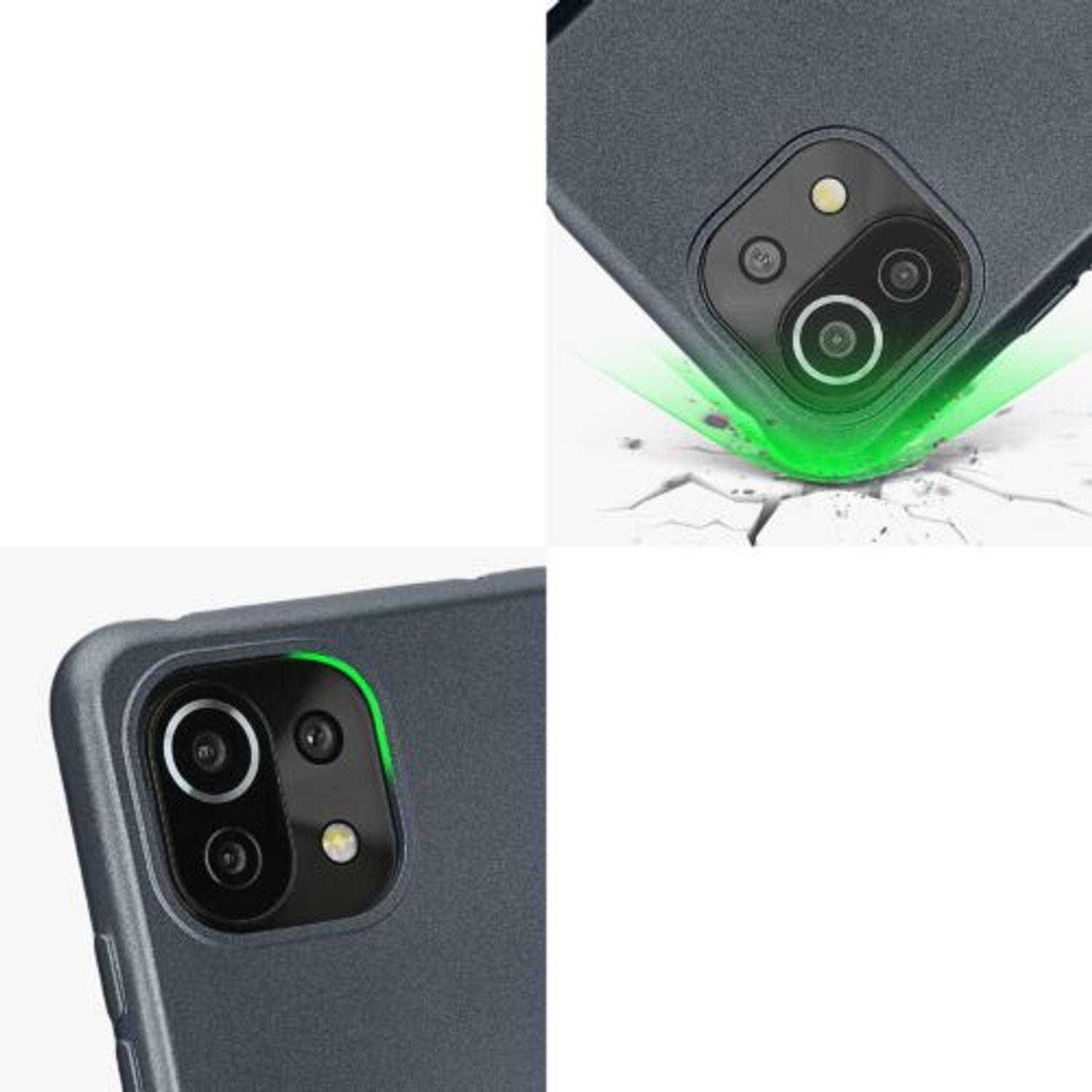 Husa Kwmobile pentru Xiaomi Mi 11 Lite 5G/11 Lite 5G NE, Silicon, Gri, 57274.232 fotografia produsului View 8 L