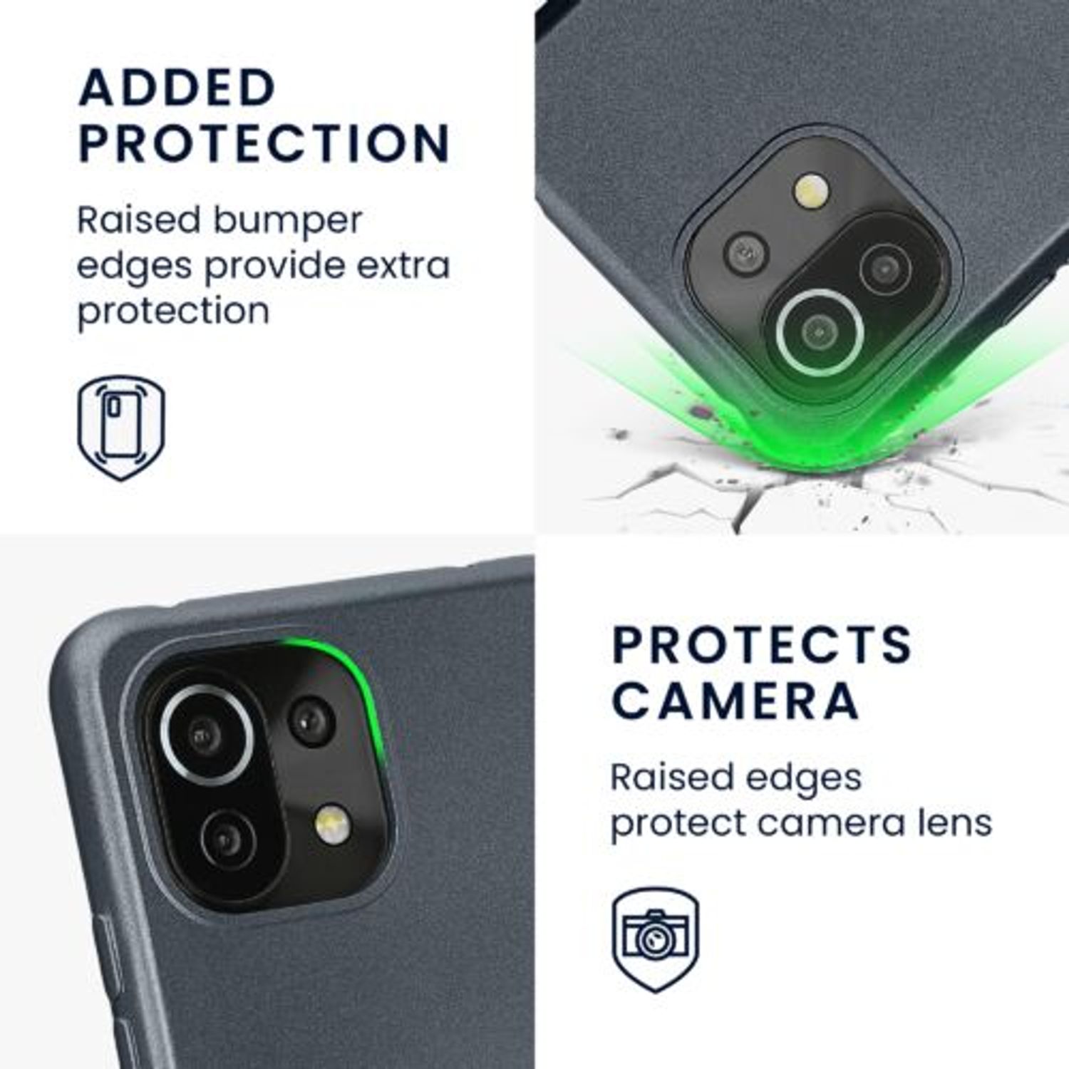 Husa Kwmobile pentru Xiaomi Mi 11 Lite 5G/11 Lite 5G NE, Silicon, Gri, 57274.232 fotografia produsului View 3 L