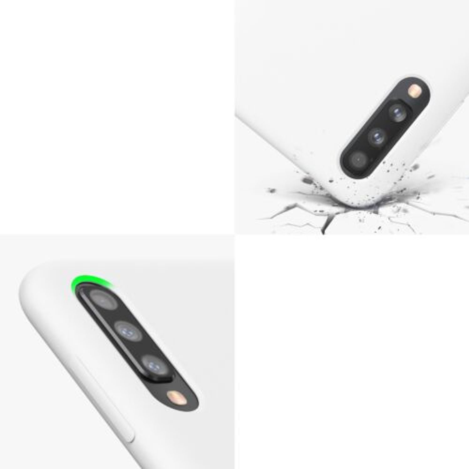 Husa Kwmobile pentru Samsung Galaxy A50, Silicon, Alb, 48715.48 fotografia produsului View 7 L
