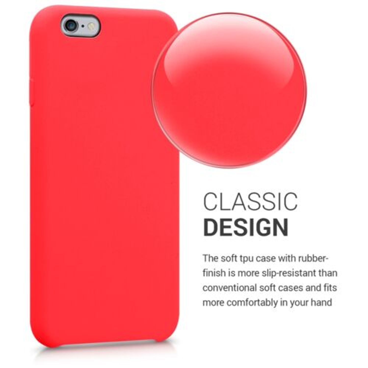 Husa pentru Apple iPhone 6/iPhone 6s, Silicon, Rosu, 40223.111 fotografia produsului View 4 L