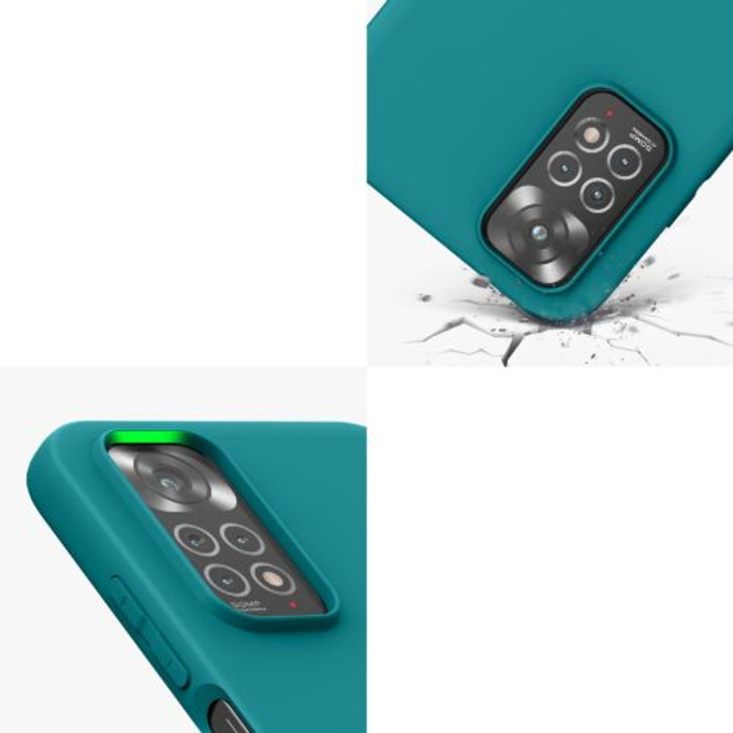 Husa Kwmobile pentru Xiaomi Redmi Note 11/Redmi Note 11s, Silicon, Verde, 57368.57 fotografia produsului View 7 L