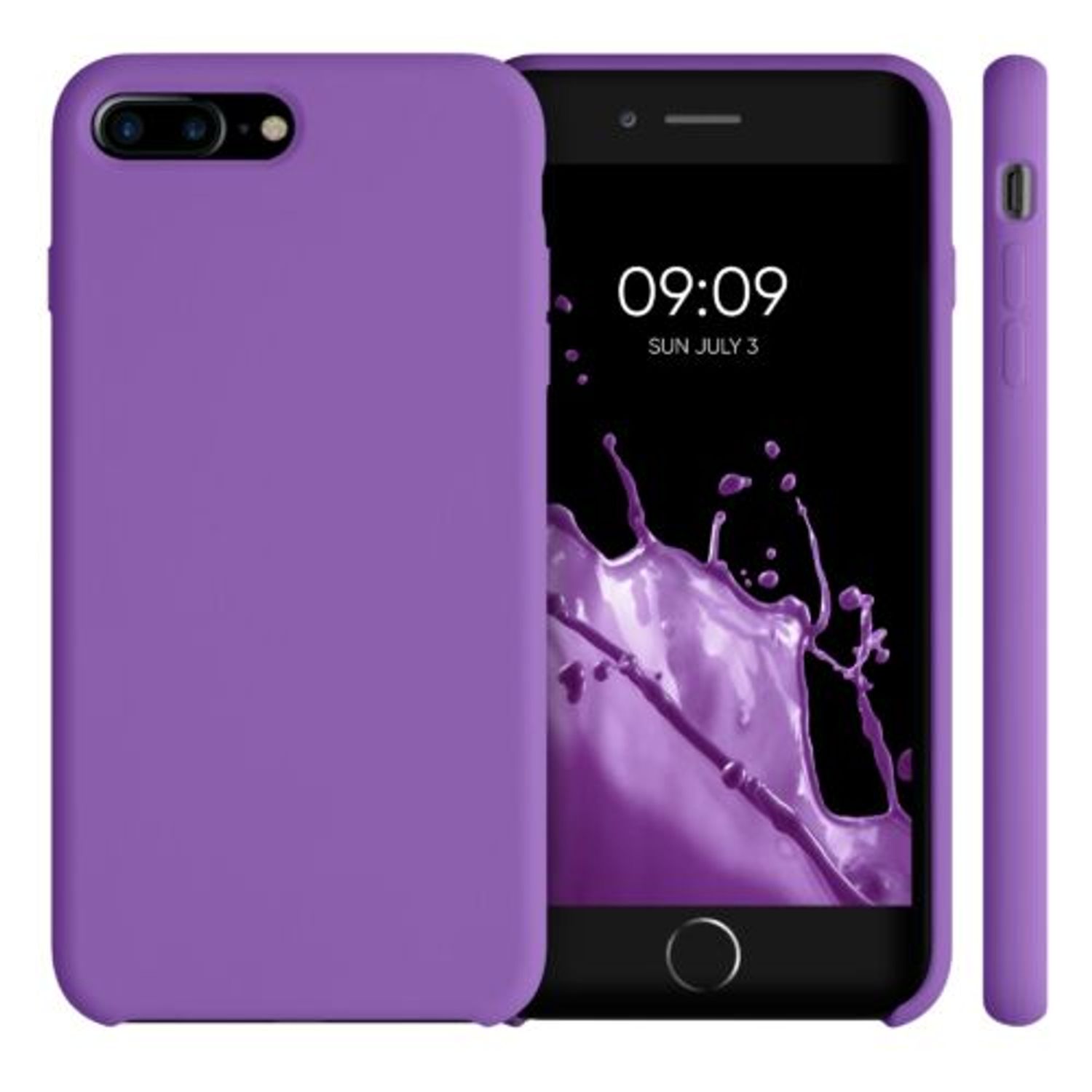Husa pentru iPhone 8 Plus/iPhone 7 Plus, Silicon, Mov, 40842.221 fotografia produsului View 2 L