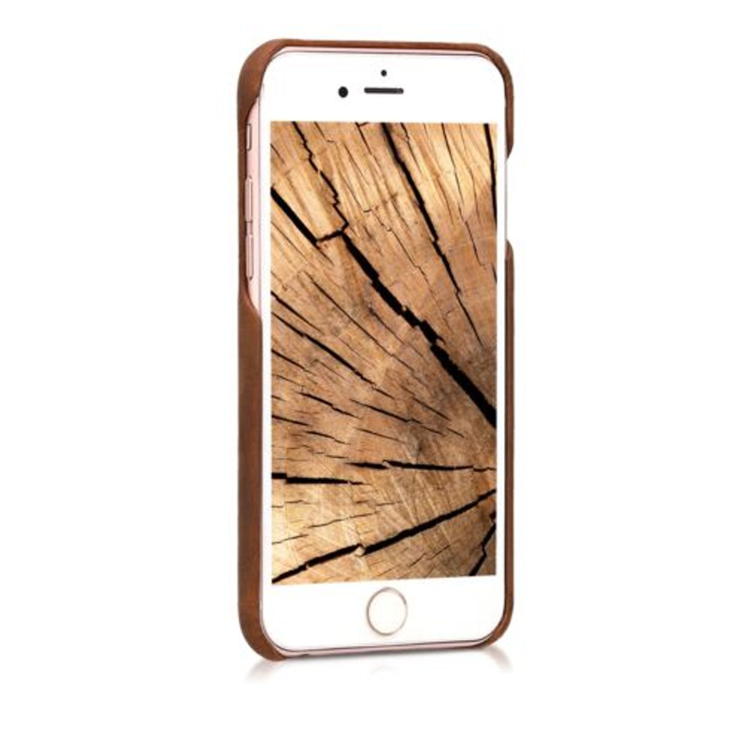 Husa pentru Apple iPhone 6/iPhone 6s, Piele naturala, Maro, 38961.05 fotografia produsului View 3 L