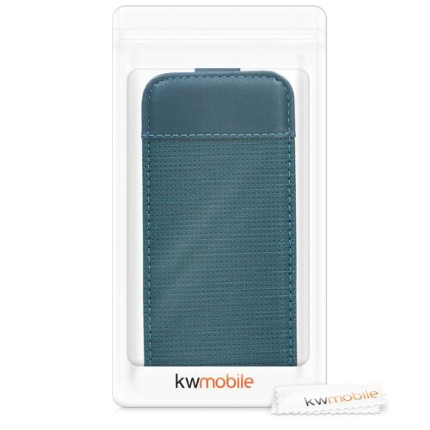 Husa pentru Apple iPhone 5/iPhone 5s/iPhone SE, Piele ecologica, Albastru, 45298.01 fotografia produsului View 7 L