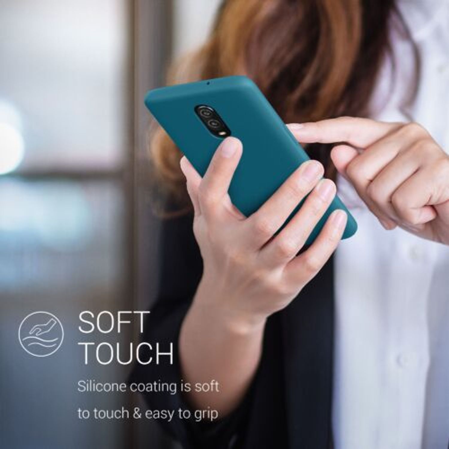 Husa pentru OnePlus 6T, Silicon, Verde, 46316.57 fotografia produsului View 4 L