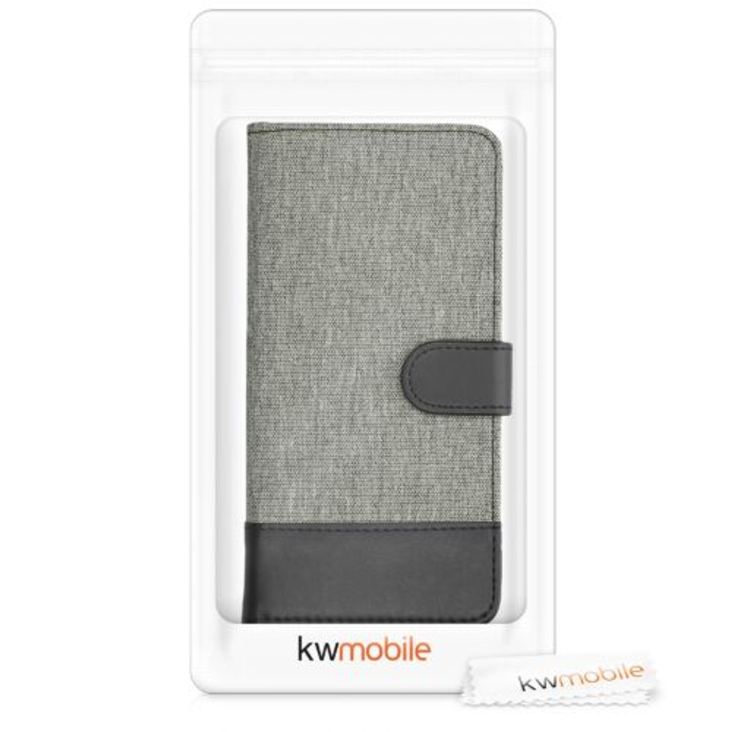 Husa pentru OnePlus Nord N10 5G, Textil, Gri, 55806.22 fotografia produsului View 7 L