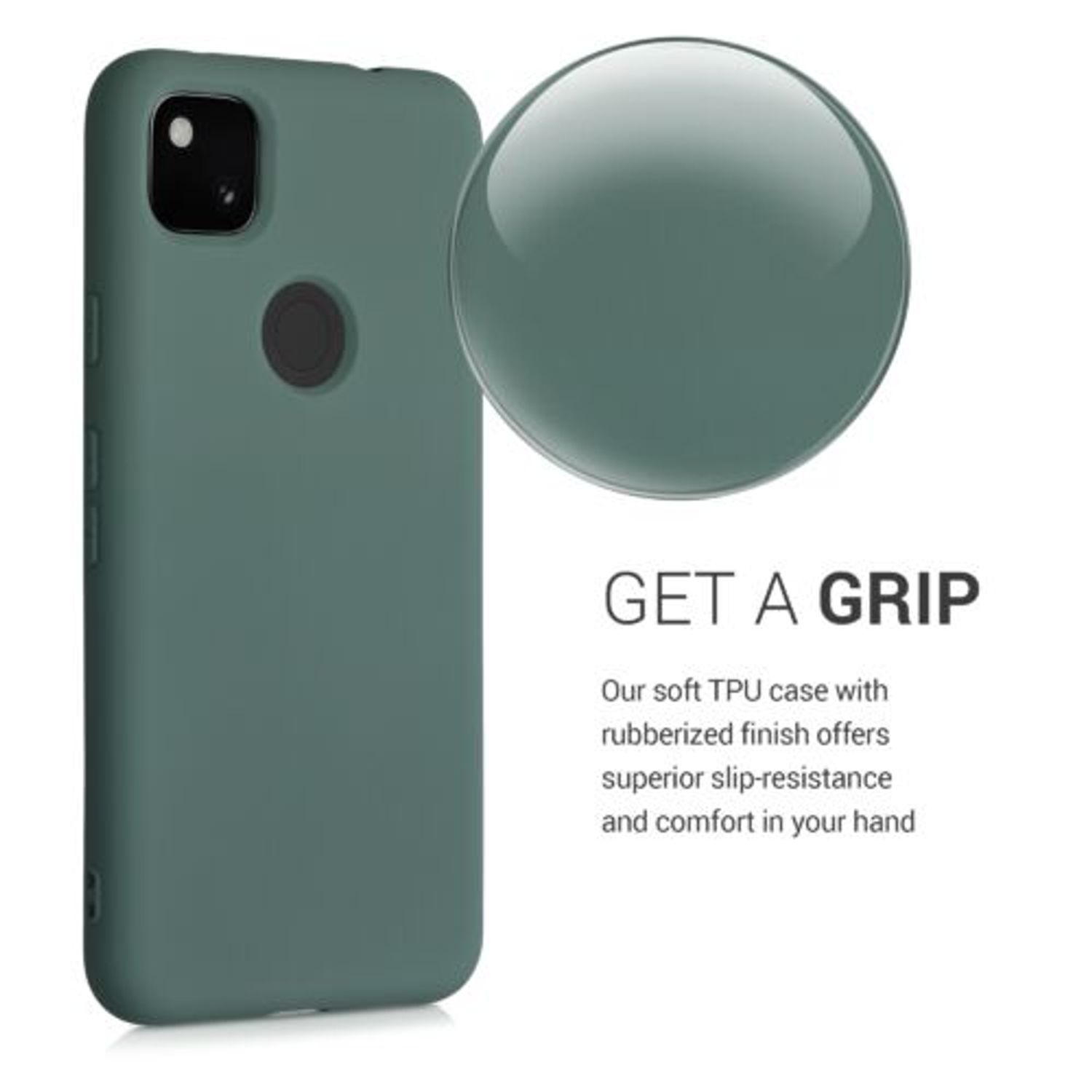 Husa pentru Google Pixel 4a, Silicon, Verde, 52622.166 fotografia produsului View 5 L