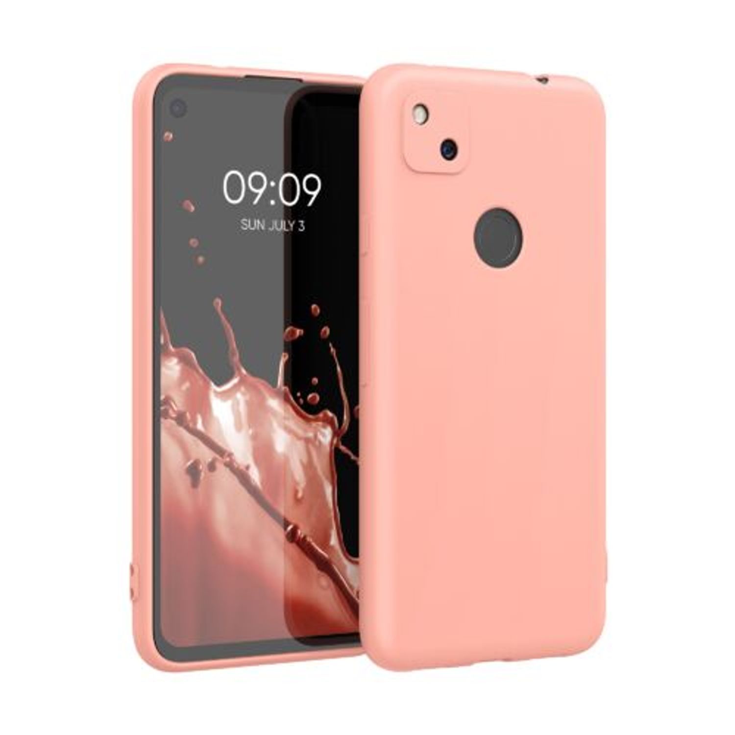 Husa pentru Google Pixel 4a, Silicon, Roz, 52357.199 fotografia produsului