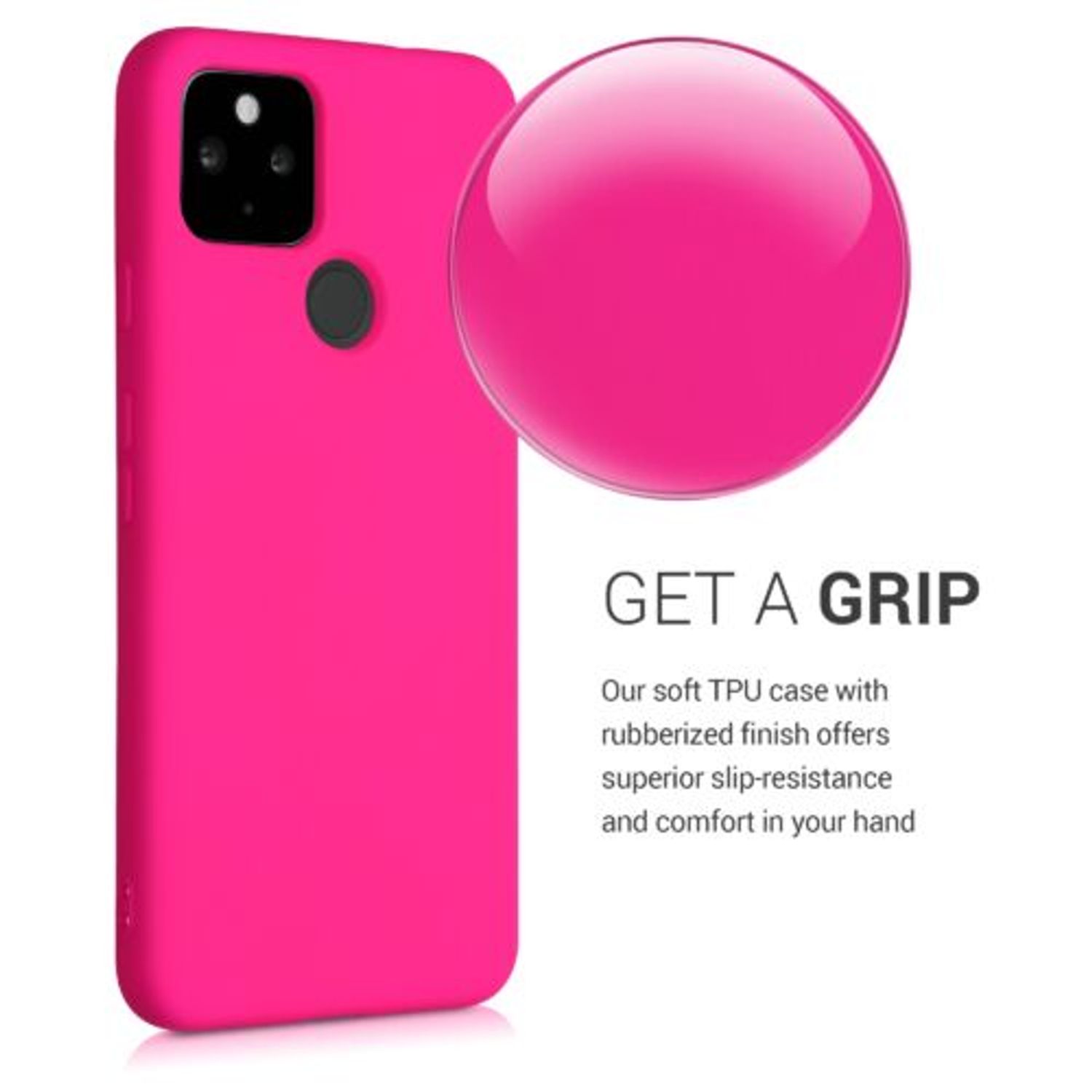 Husa pentru Google Pixel 4a 5G, Silicon, Roz, 53779.77 fotografia produsului View 5 L