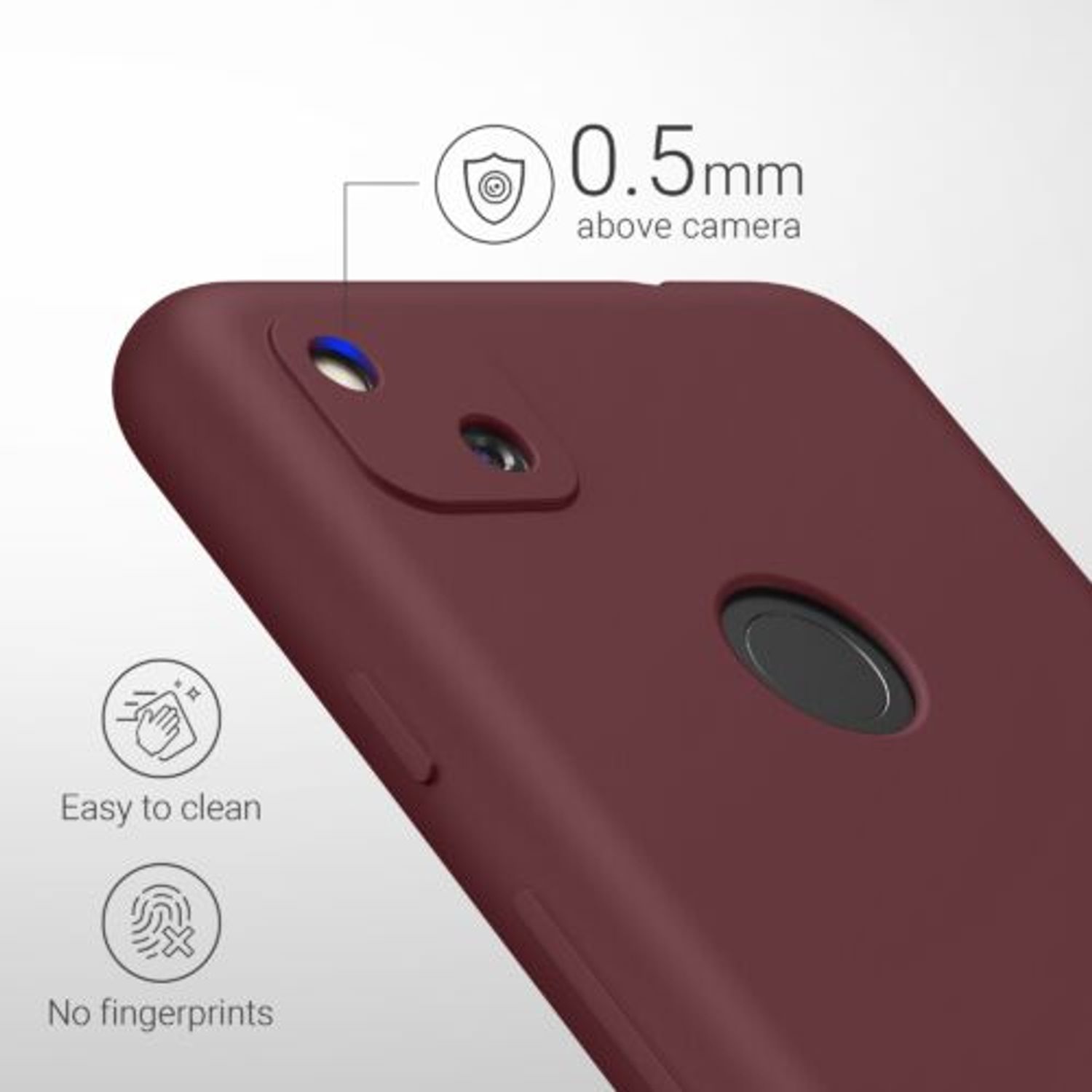 Husa pentru Google Pixel 4a, Silicon, Rosu, 52357.190 fotografia produsului View 4 L