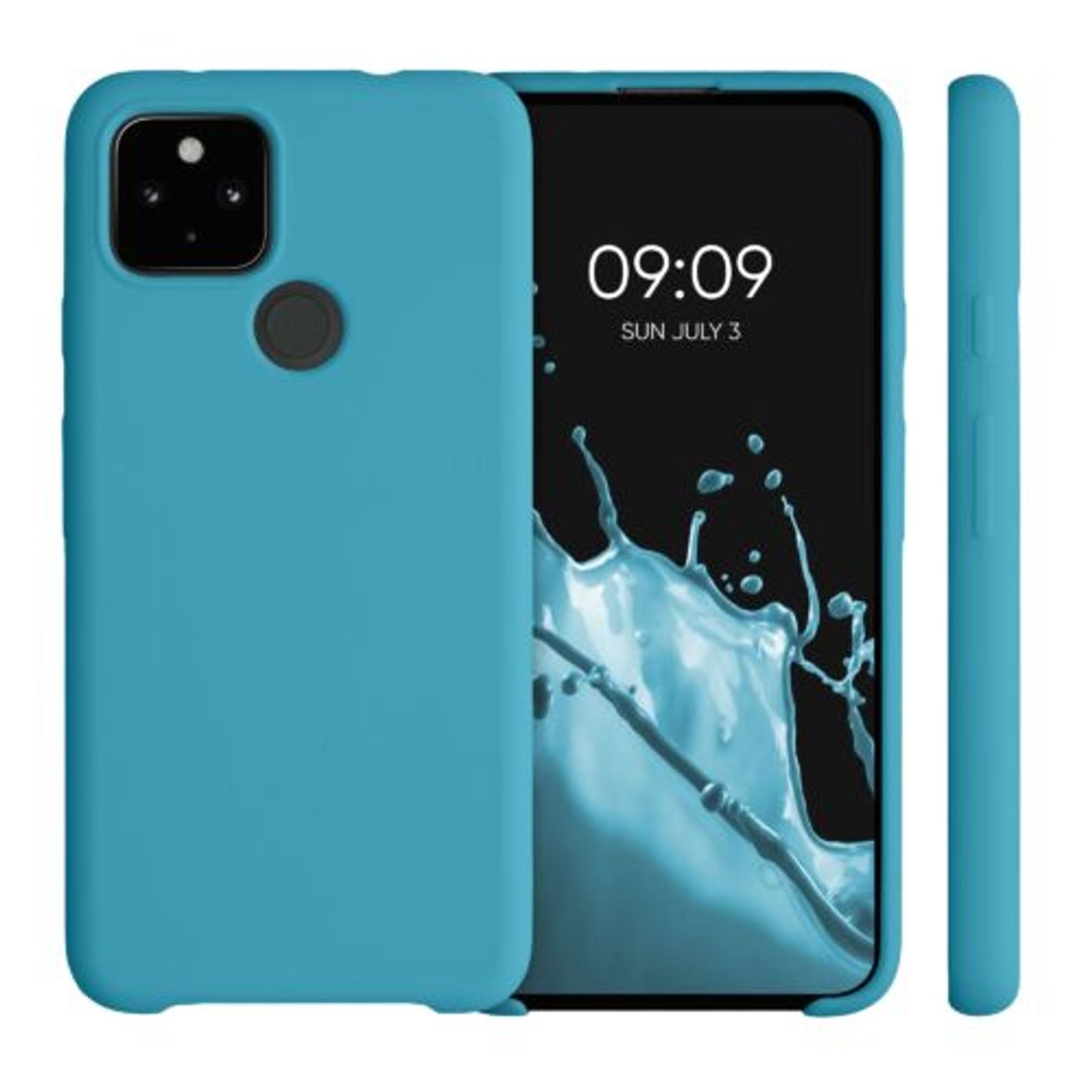 Husa pentru Google Pixel 4a 5G, Silicon, Albastru, 53932.223 fotografia produsului View 2 L