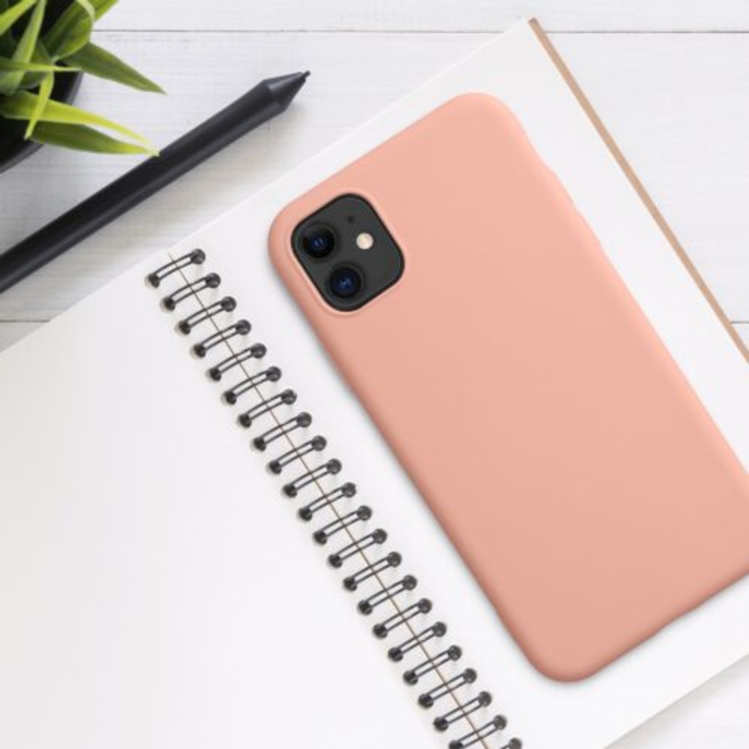 Husa pentru Apple iPhone 11, Silicon, Roz, 50791.199, Kwmobile fotografia produsului View 3 L