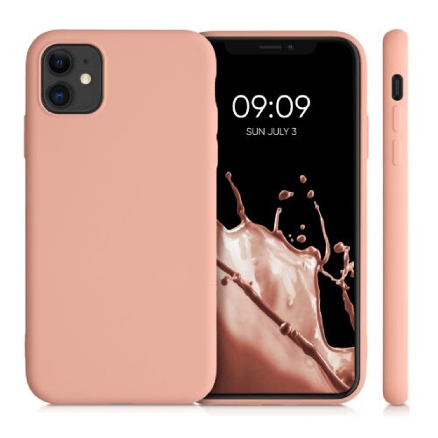 Husa pentru Apple iPhone 11, Silicon, Roz, 50791.199, Kwmobile fotografia produsului View 2 L