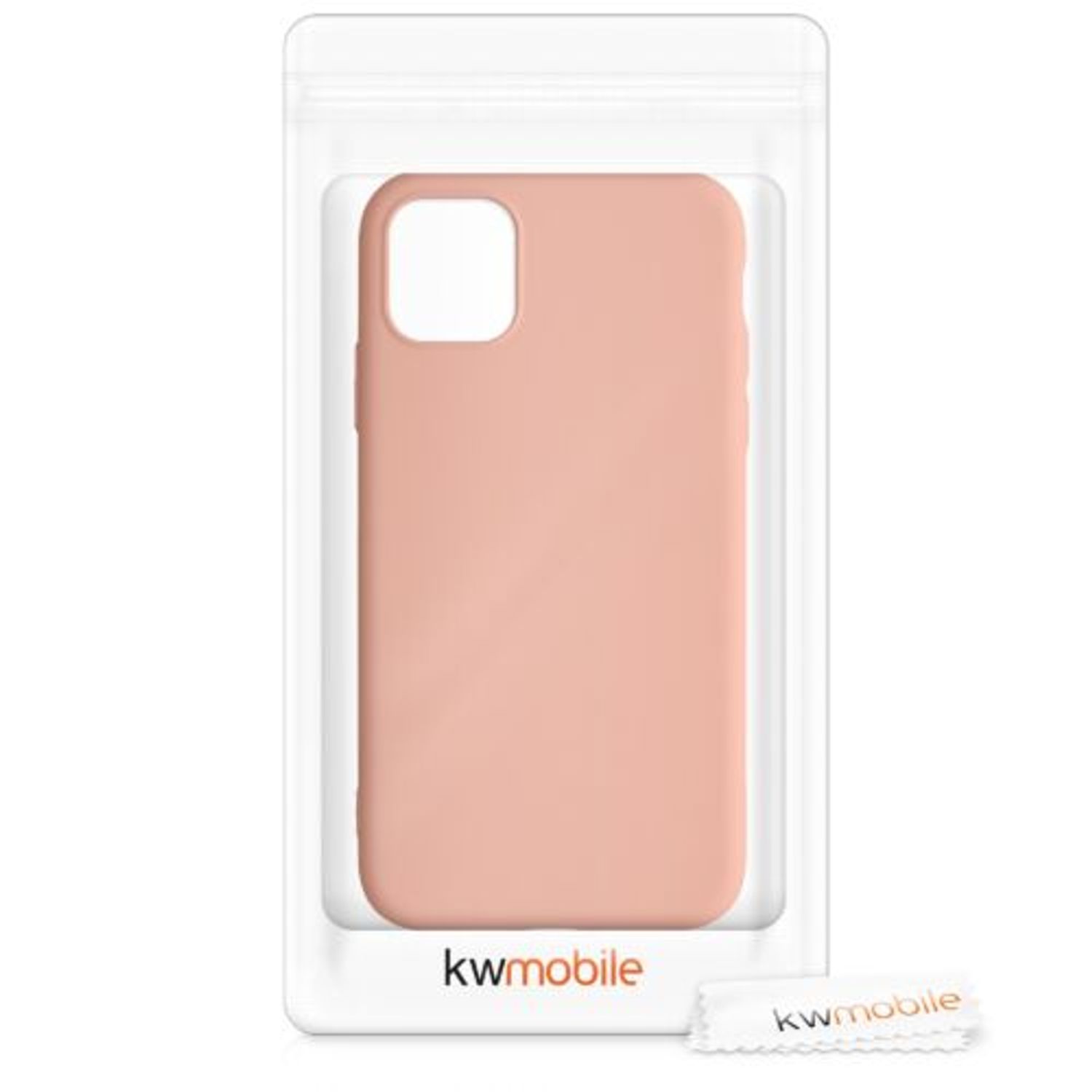 Husa pentru Apple iPhone 11, Silicon, Roz, 50791.199, Kwmobile fotografia produsului View 7 L