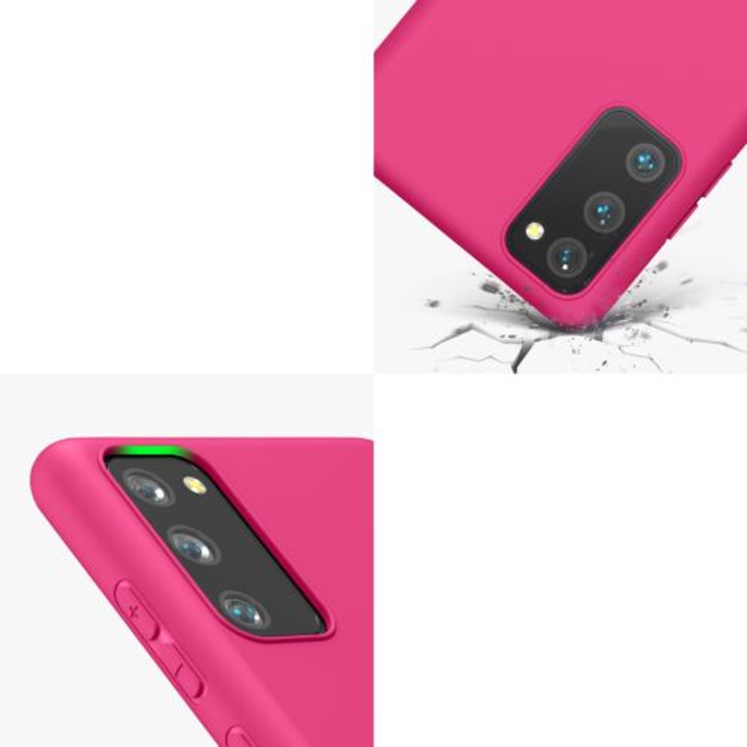 Husa Kwmobile pentru Samsung Galaxy S20 FE, Silicon, Roz, 53604.77 fotografia produsului View 8 L