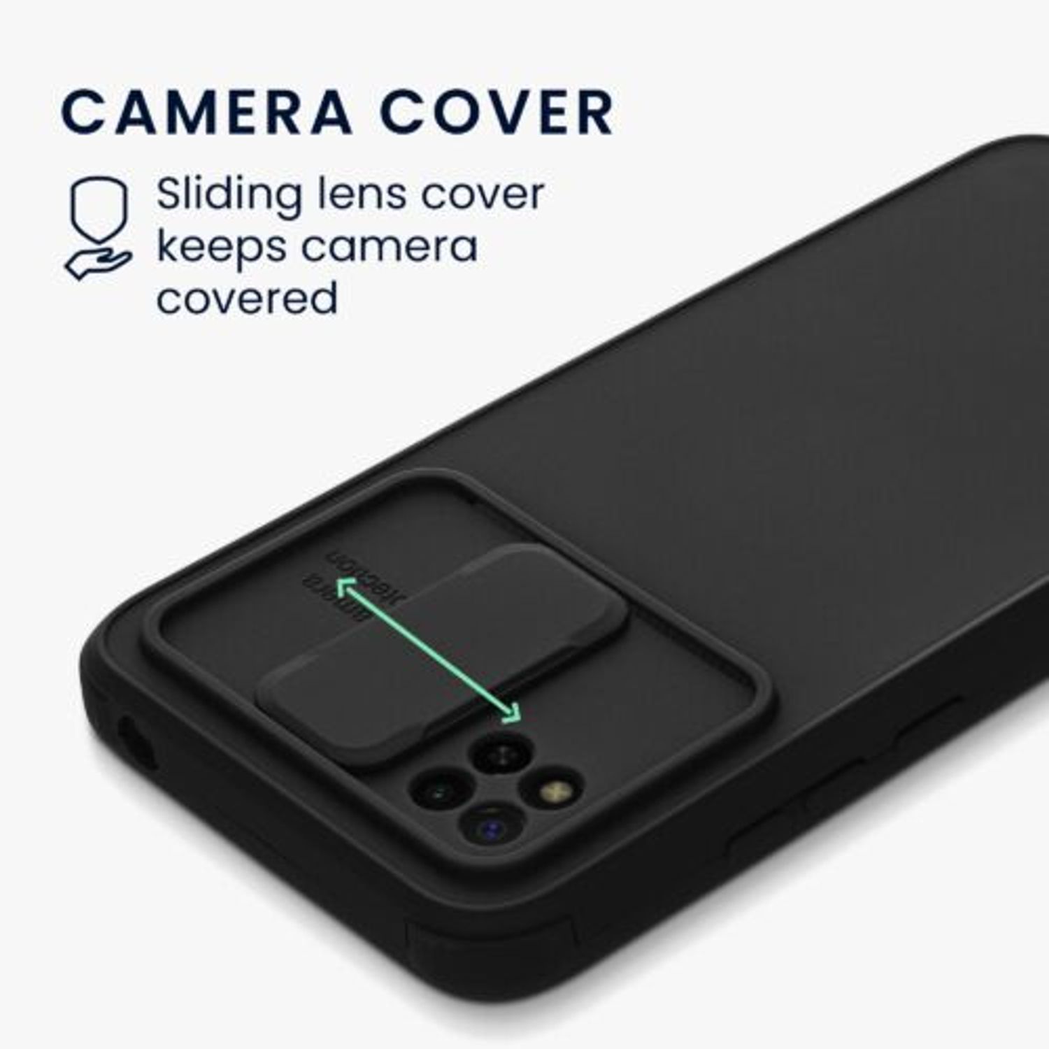 Husa Kwmobile pentru Xiaomi Redmi 9C, Silicon, Negru, 57391.01 fotografia produsului View 2 L