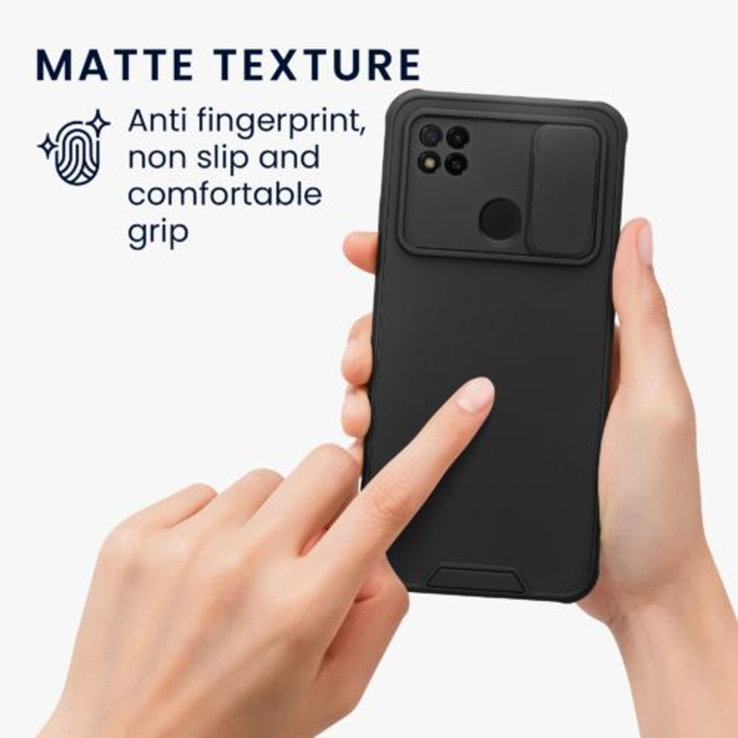 Husa Kwmobile pentru Xiaomi Redmi 9C, Silicon, Negru, 57391.01 fotografia produsului View 7 L