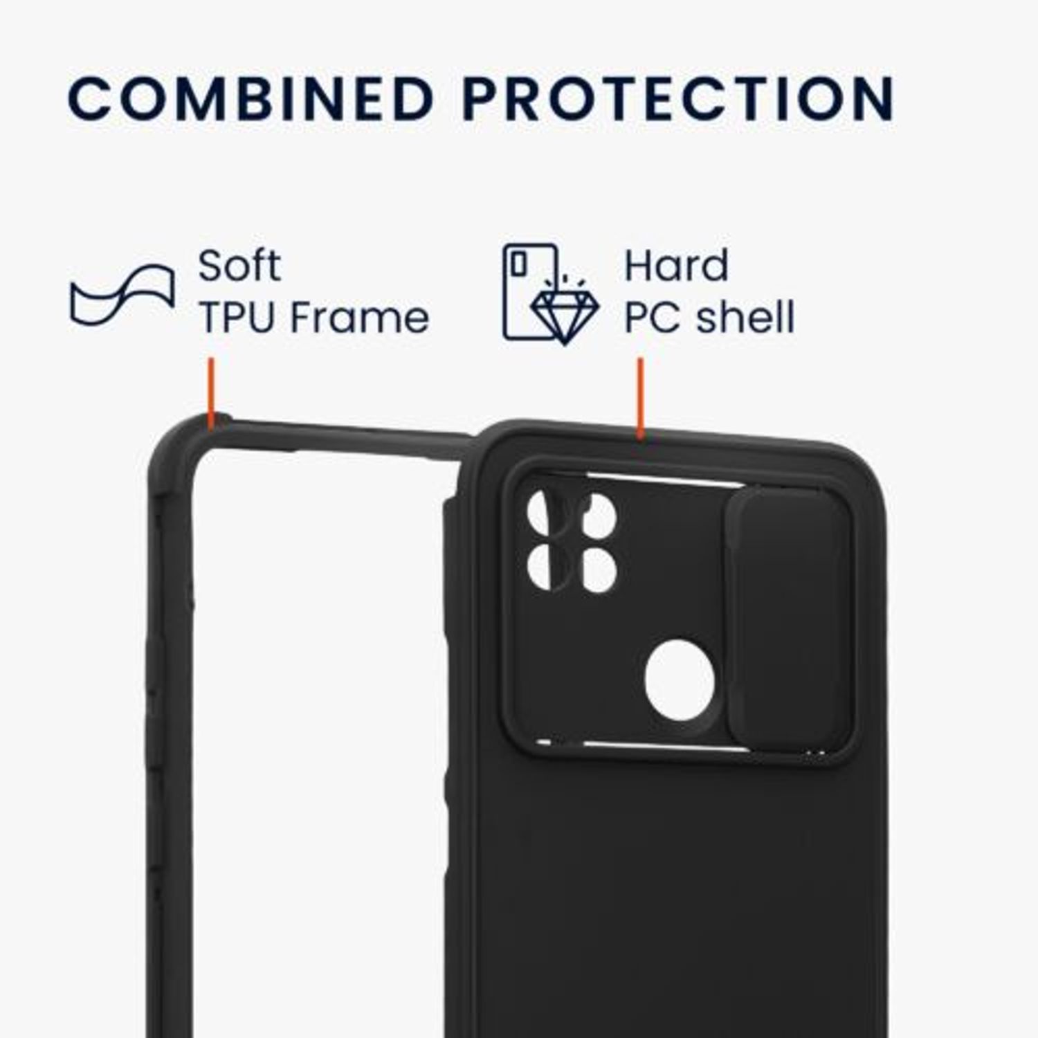 Husa Kwmobile pentru Xiaomi Redmi 9C, Silicon, Negru, 57391.01 fotografia produsului View 6 L
