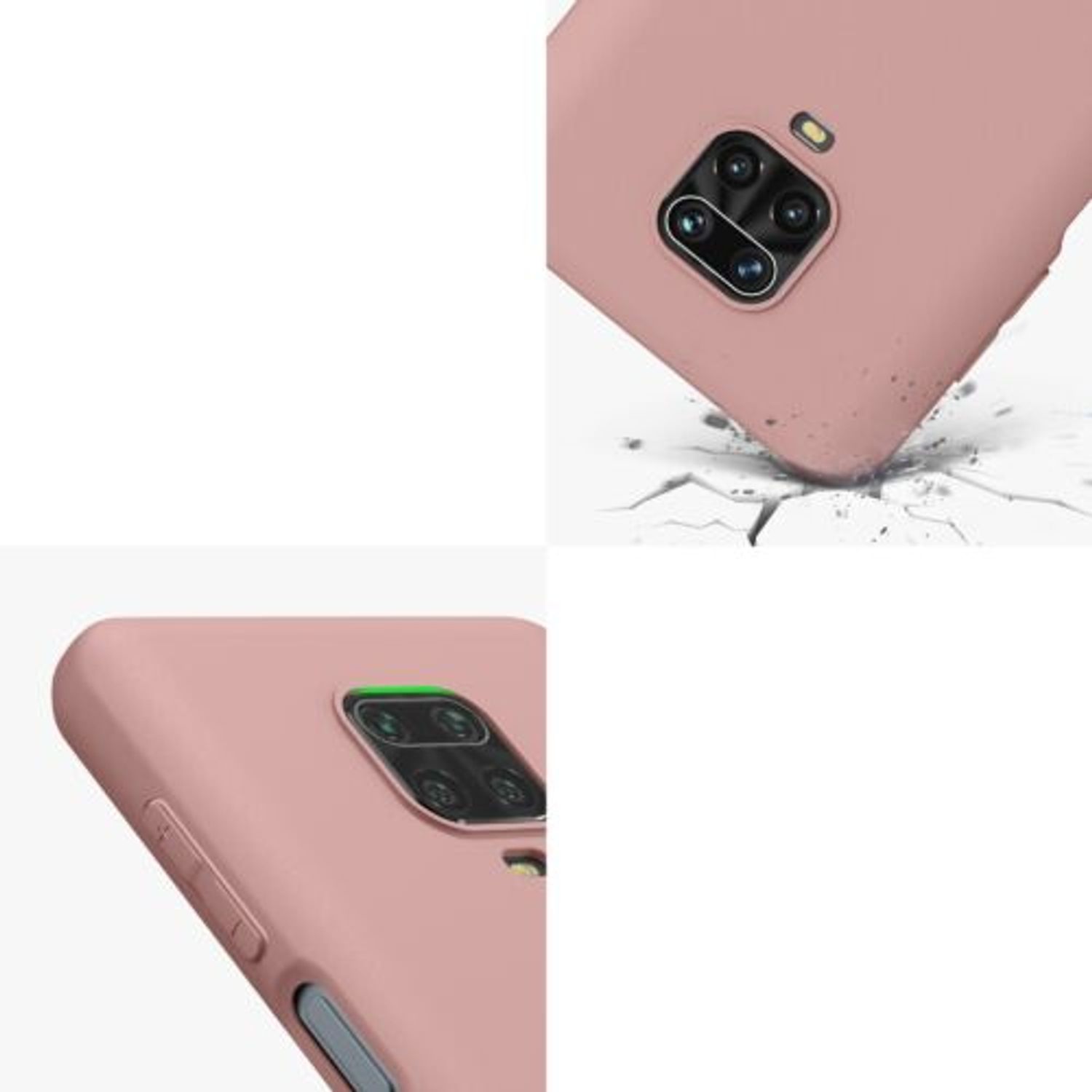 Husa Kwmobile pentru Xiaomi Redmi Note 9S/Redmi Note 9 Pro/Redmi Note 9 Pro Max, Silicon, Roz, 52140.193 fotografia produsului View 7 L