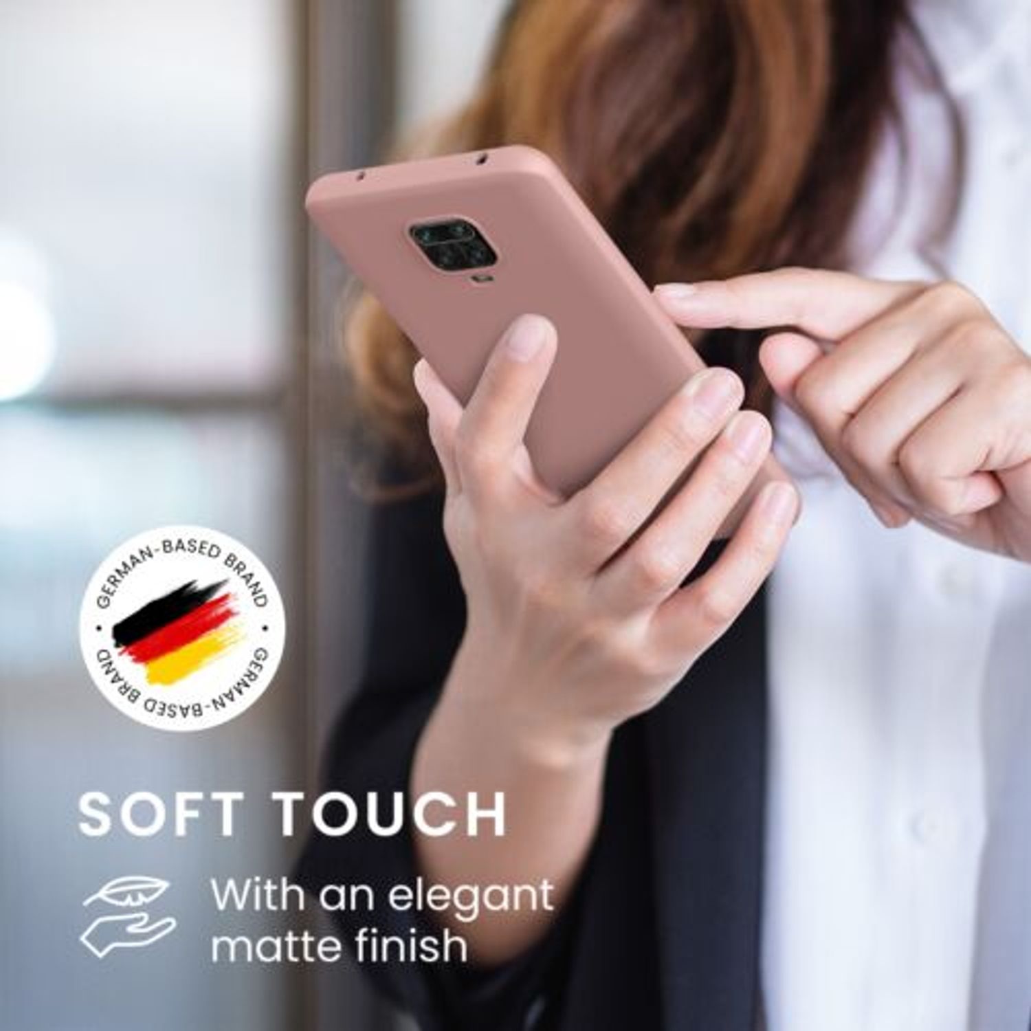 Husa Kwmobile pentru Xiaomi Redmi Note 9S/Redmi Note 9 Pro/Redmi Note 9 Pro Max, Silicon, Roz, 52140.193 fotografia produsului View 4 L