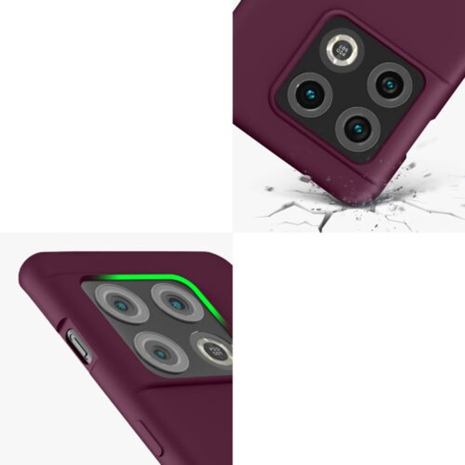 Husa Kwmobile pentru OnePlus 10 Pro, Silicon, Violet, 57460.190 fotografia produsului View 7 L