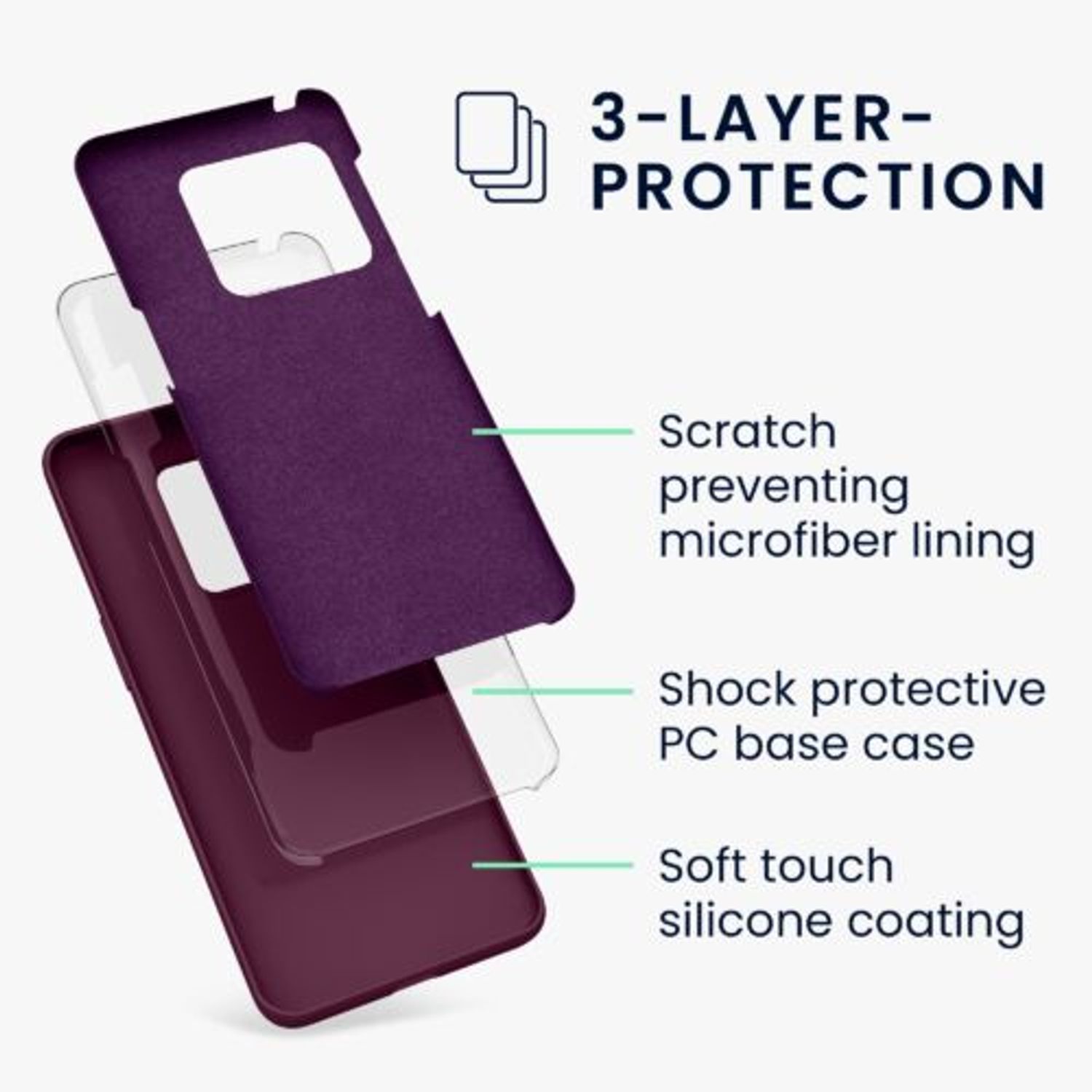 Husa Kwmobile pentru OnePlus 10 Pro, Silicon, Violet, 57460.190 fotografia produsului View 2 L