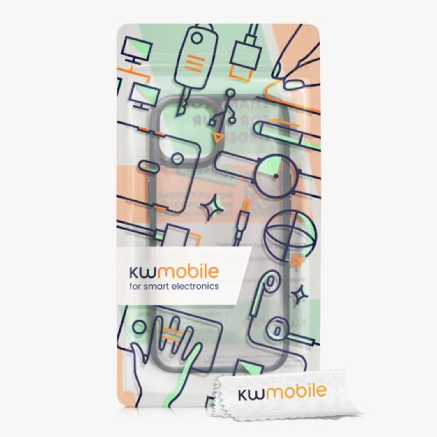 Husa Kwmobile pentru Apple iPhone 13, Silicon, Verde/Transparent, 57459.80 fotografia produsului View 7 L
