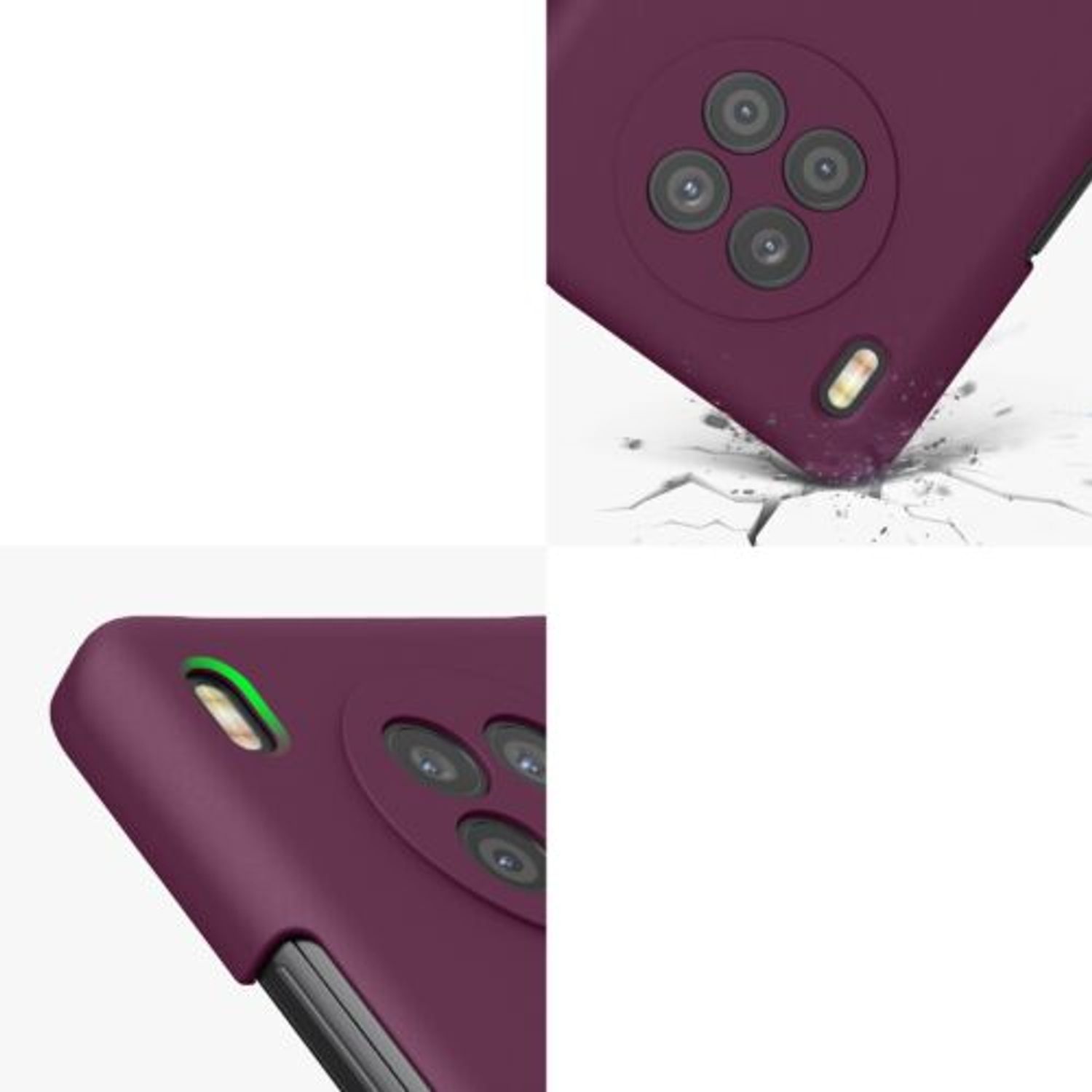 Husa Kwmobile pentru Honor 50 Lite, Silicon, Violet, 56633.187 fotografia produsului View 7 L