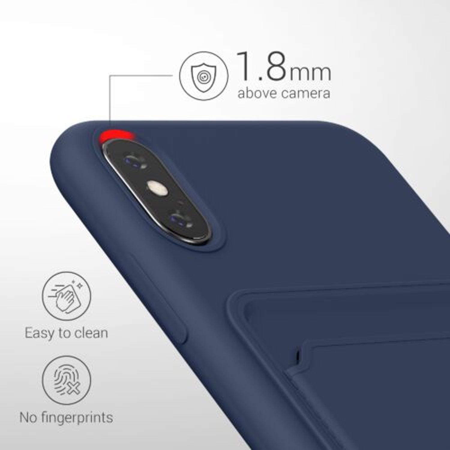 Husa Kwmobile pentru Apple iPhone XS, Silicon, Albastru, 55120.17 fotografia produsului View 3 L