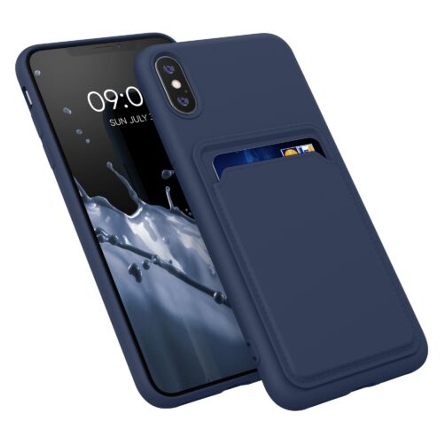 Husa Kwmobile pentru Apple iPhone XS, Silicon, Albastru, 55120.17 fotografia produsului