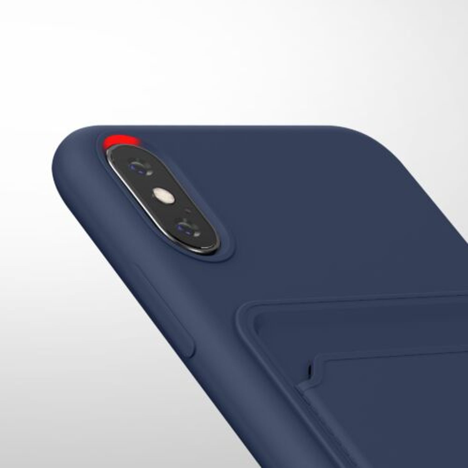 Husa Kwmobile pentru Apple iPhone XS, Silicon, Albastru, 55120.17 fotografia produsului View 8 L