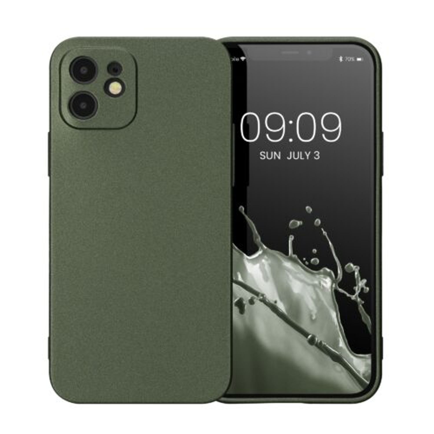 Husa Kwmobile pentru Apple iPhone 12/iPhone 12 Pro, Silicon, Verde, 57513.233 fotografia produsului