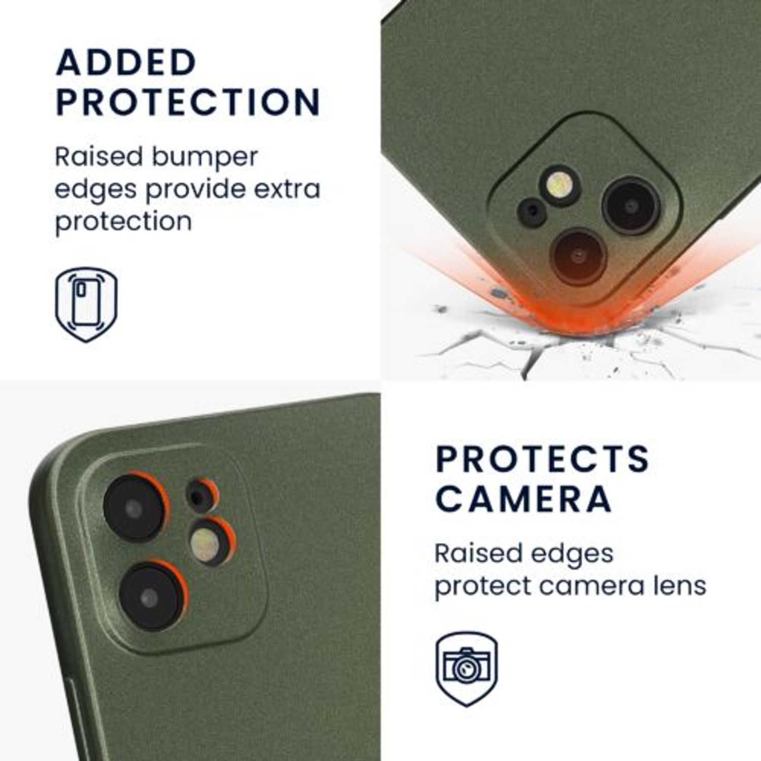 Husa Kwmobile pentru Apple iPhone 12/iPhone 12 Pro, Silicon, Verde, 57513.233 fotografia produsului View 3 L