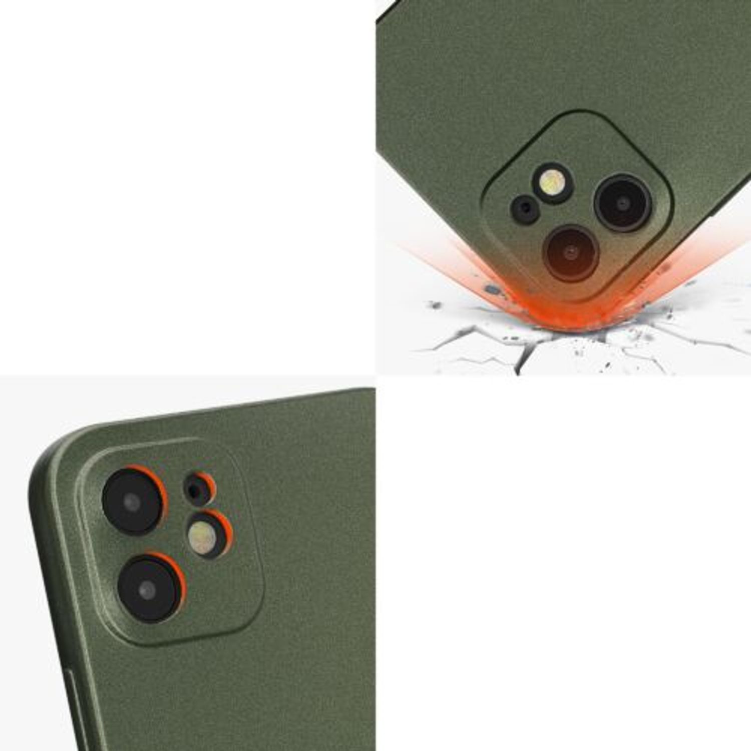 Husa Kwmobile pentru Apple iPhone 12/iPhone 12 Pro, Silicon, Verde, 57513.233 fotografia produsului View 8 L