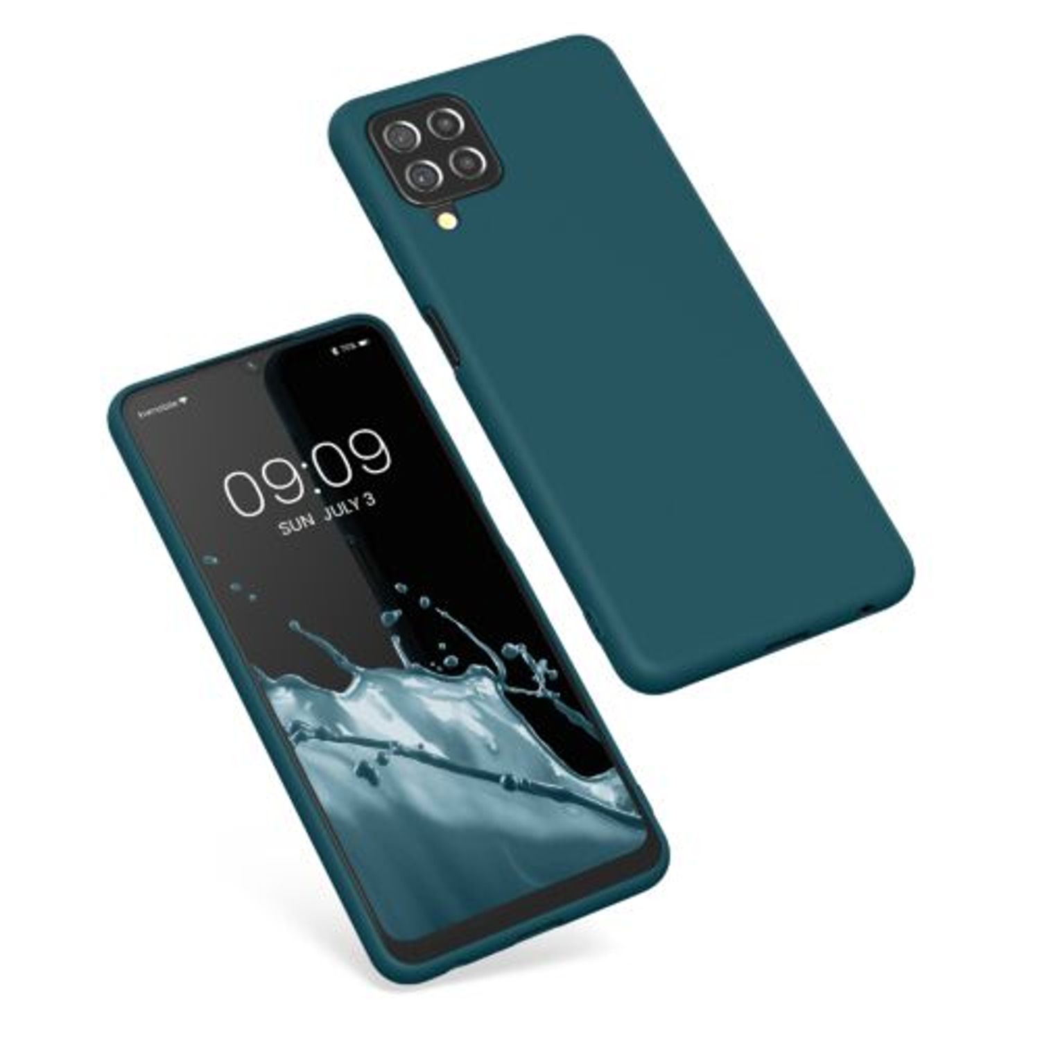 Husa Kwmobile pentru Samsung Galaxy A22, Silicon, Verde, 57563.57 fotografia produsului