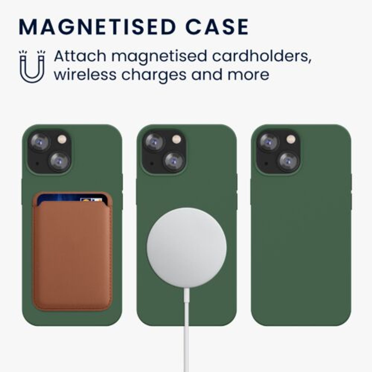 Husa Kwmobile pentru Apple iPhone 13 Mini, Silicon, Verde, 56558.172 fotografia produsului View 4 L