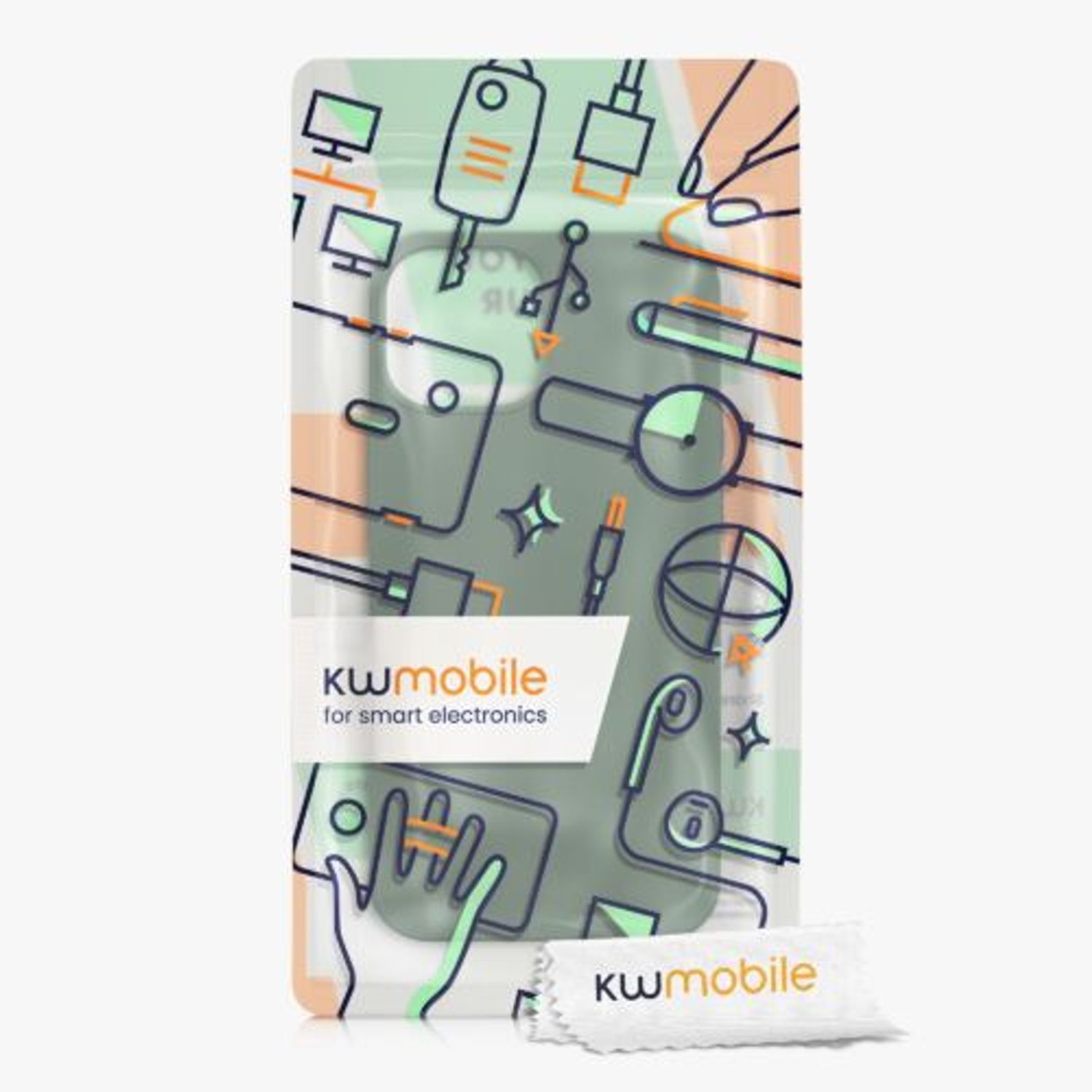 Husa Kwmobile pentru Apple iPhone 13 Mini, Silicon, Verde, 56558.172 fotografia produsului View 8 L