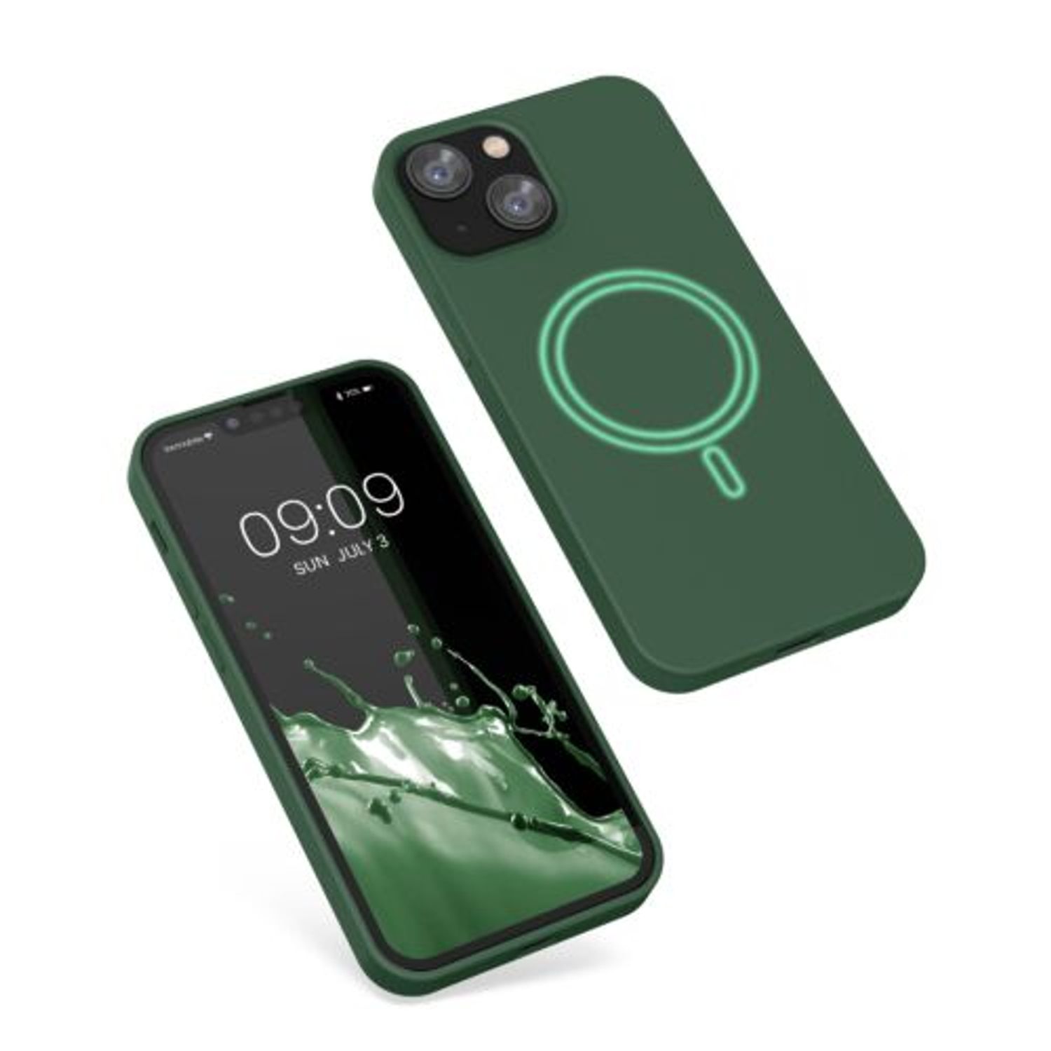 Husa Kwmobile pentru Apple iPhone 13 Mini, Silicon, Verde, 56558.172 fotografia produsului
