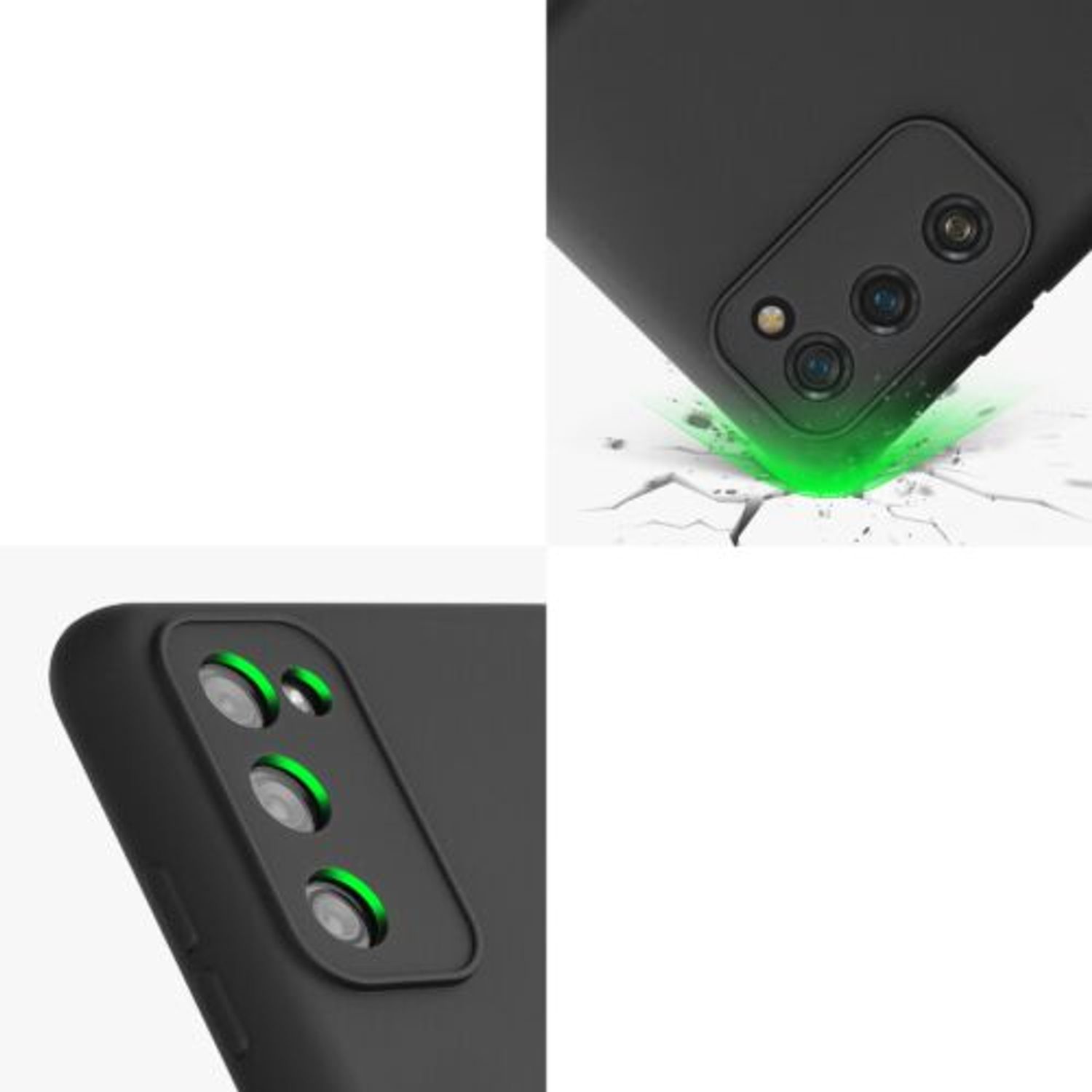 Husa Kwmobile pentru Samsung Galaxy S20 FE, Silicon, Negru, 56682.01 fotografia produsului View 8 L